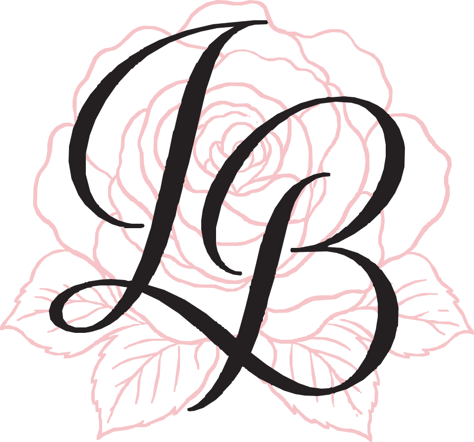 LaBelle Bridal pink rose monogram logo.