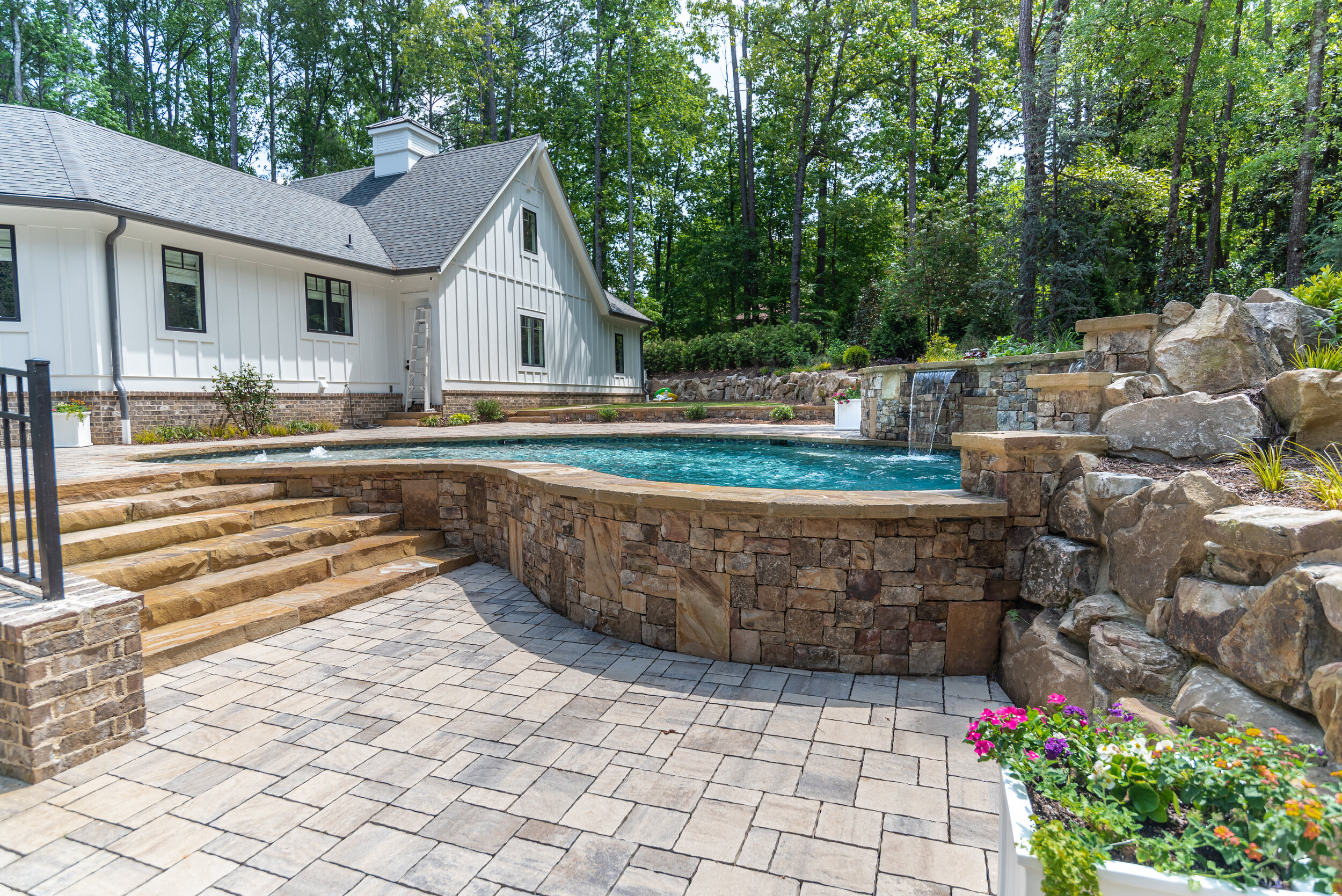 Farm House Project in Milton Pool Construction, Decking