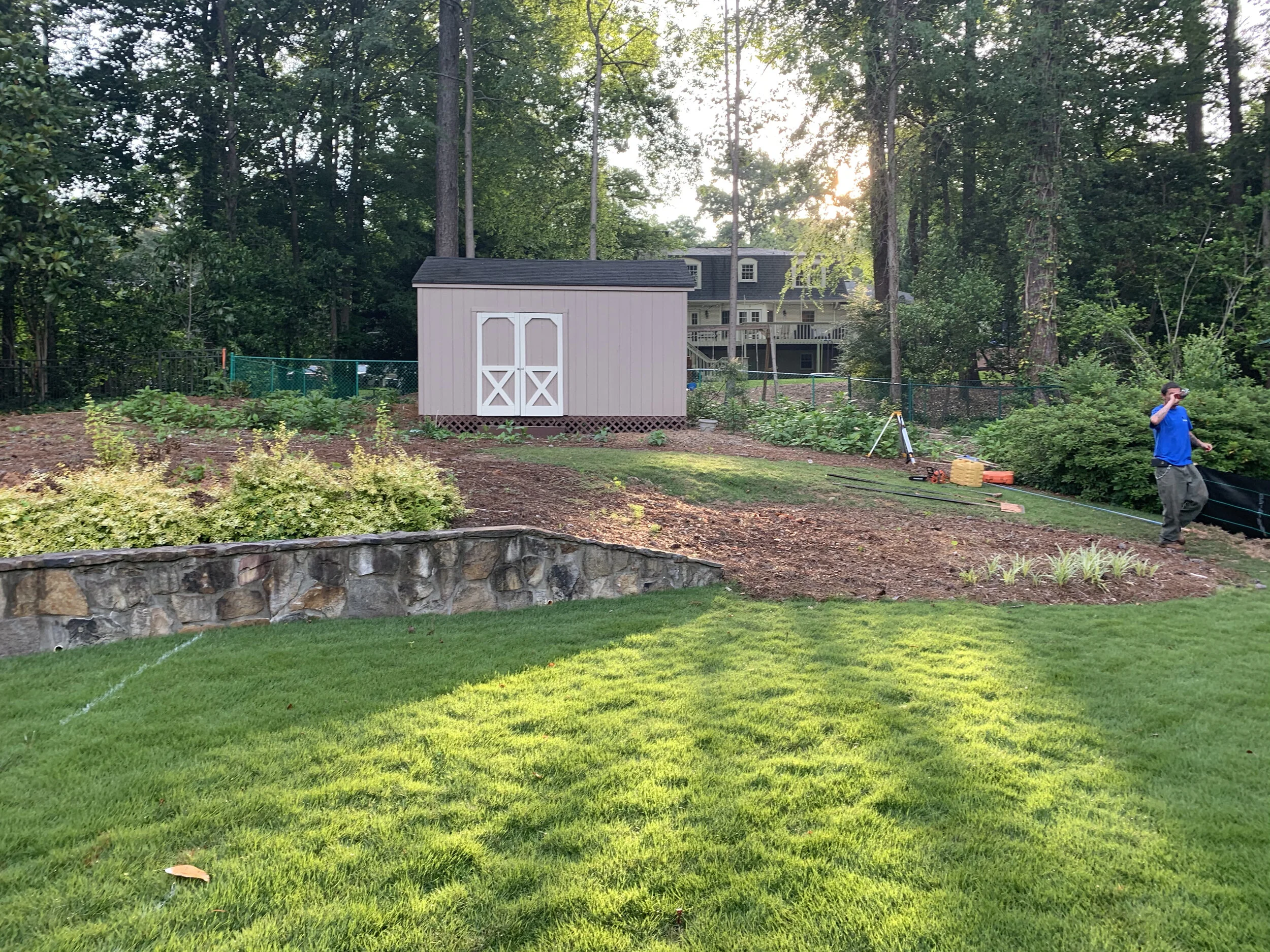 Before photos of Sandy Springs pool installation by Peach State Pools