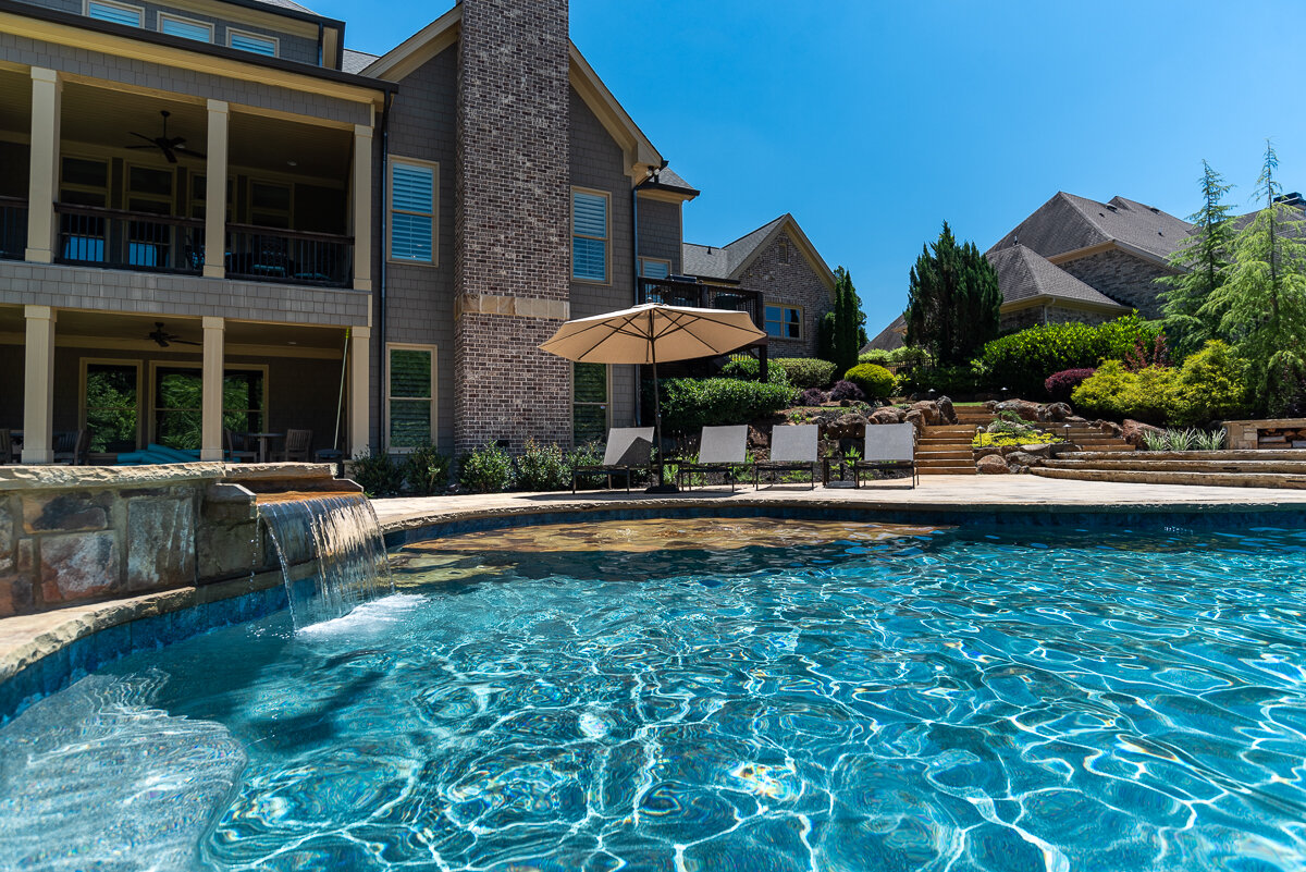 Deluxe Backyard in Marietta, GA — Peach State Pool Service & Builders