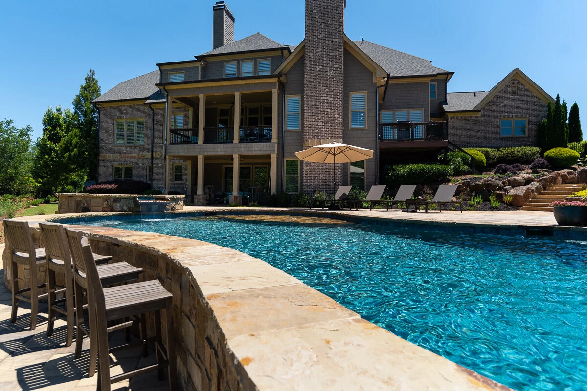 Deluxe Backyard in Marietta, GA — Peach State Pool Service & Builders