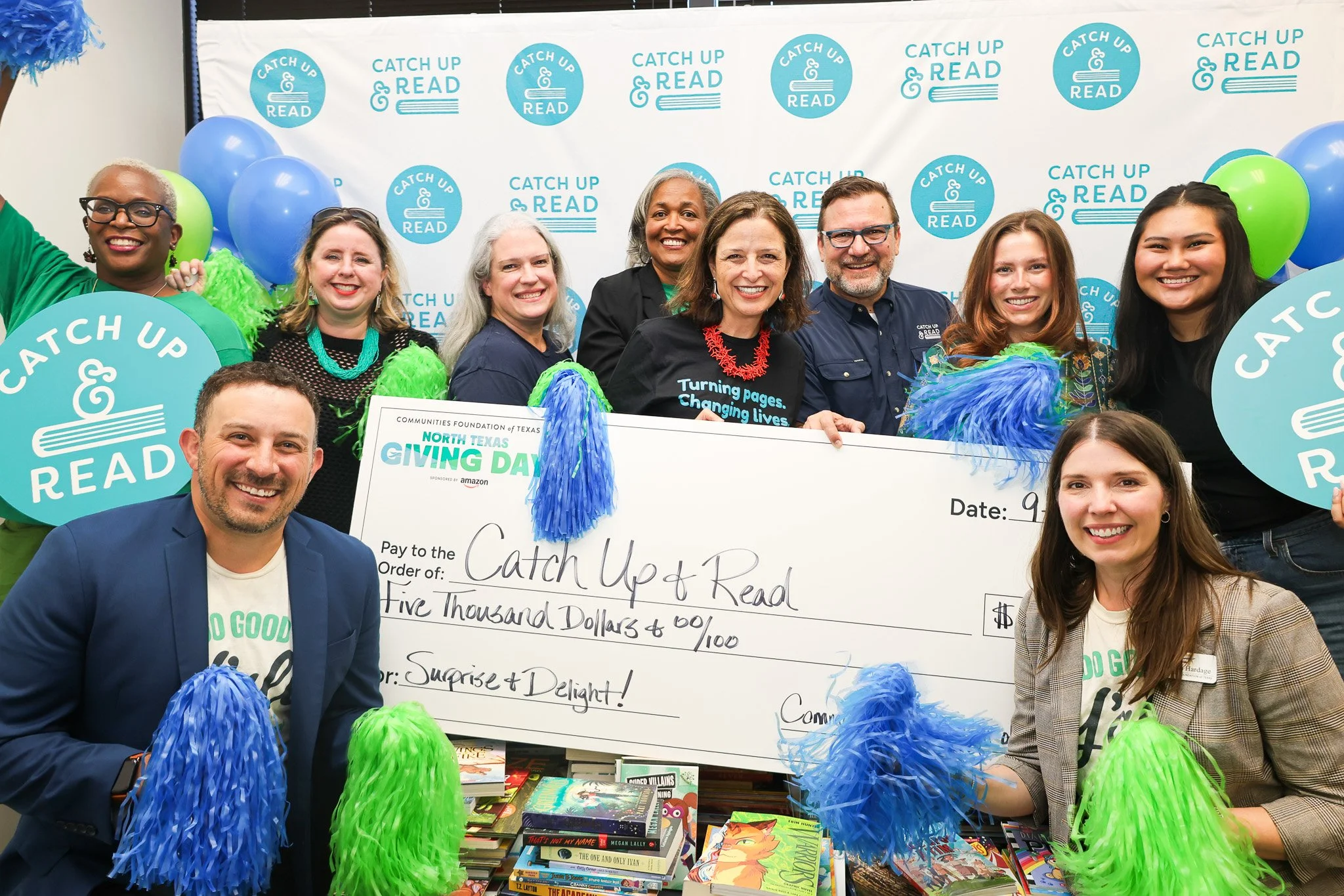Best surprise ever! 🎉💙📚

We had some very special visitors stop by the Catch Up &amp; Read office today! A huge thank you to our friends at @communitiesfoundationoftexas and the @northtexasgivingday team for surprising us and bringing even more ex