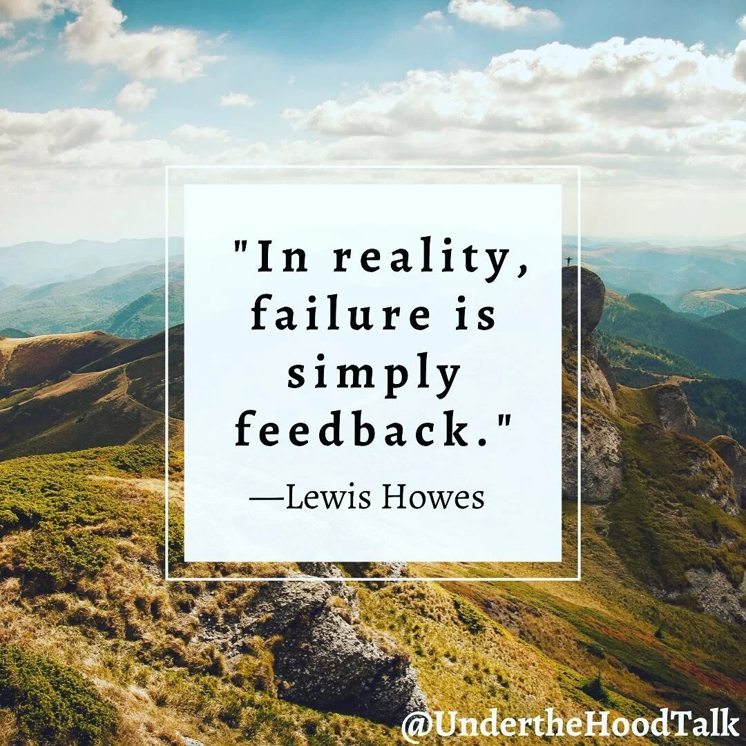 &ldquo;In reality, failure is simply feedback. It&rsquo;s not that you are bad or not good enough or incapable. Failure (or feedback) gives you the opportunity to look at what&rsquo;s not working and figure out how to make it work.&rdquo;
―@LewisHowe