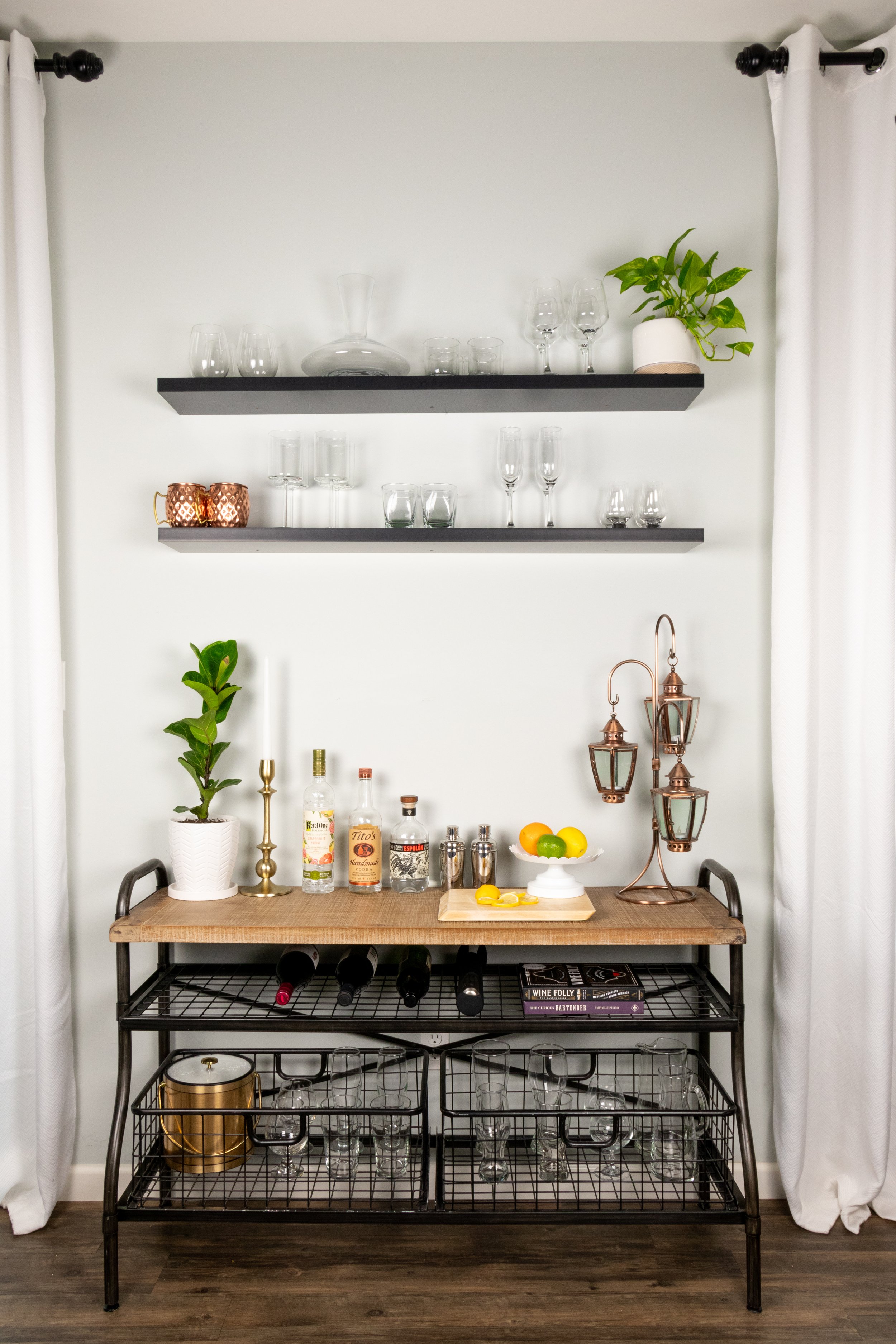 how to build your own dry wet bar in your living room