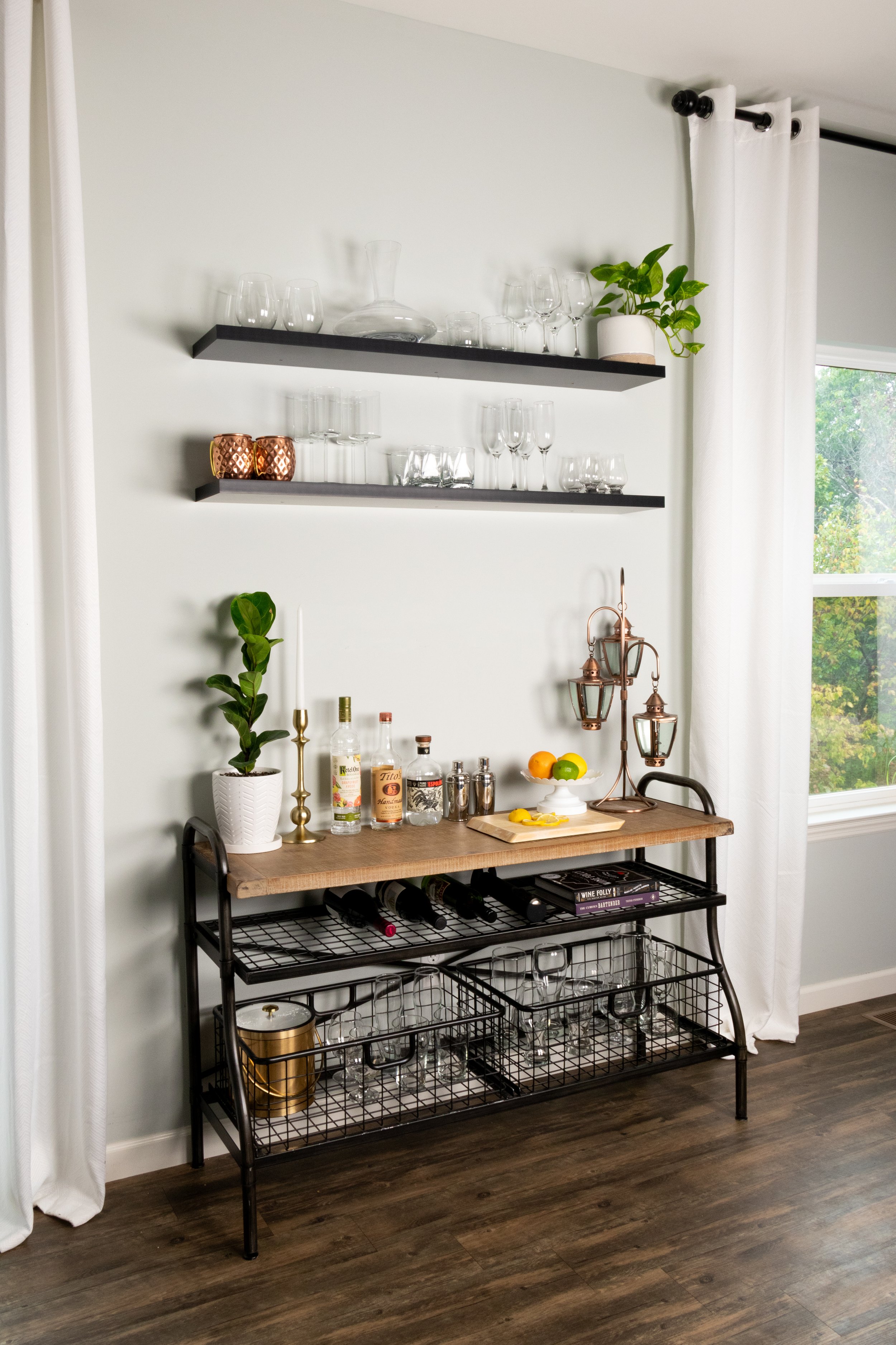 diy dry wet bar in your living room or basement
