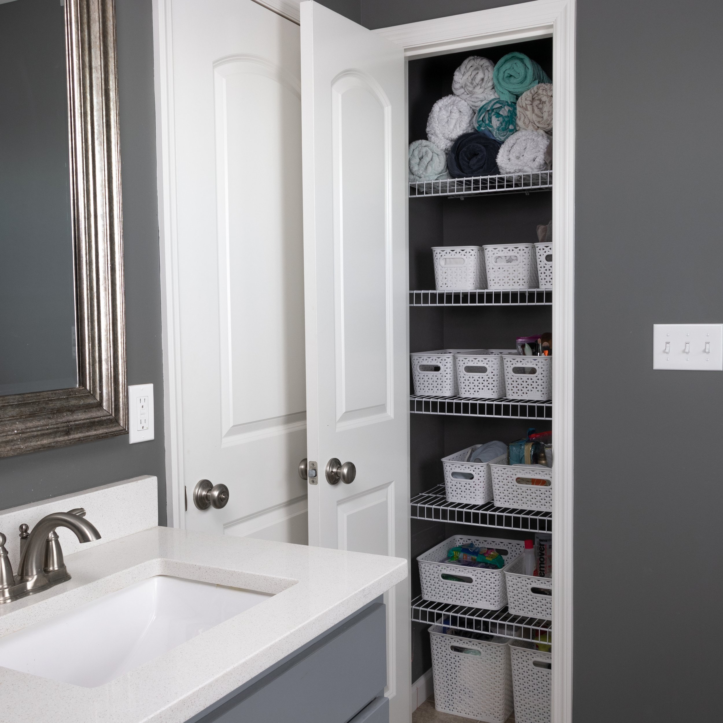 Linen Closet & Bathroom Organization — Minima