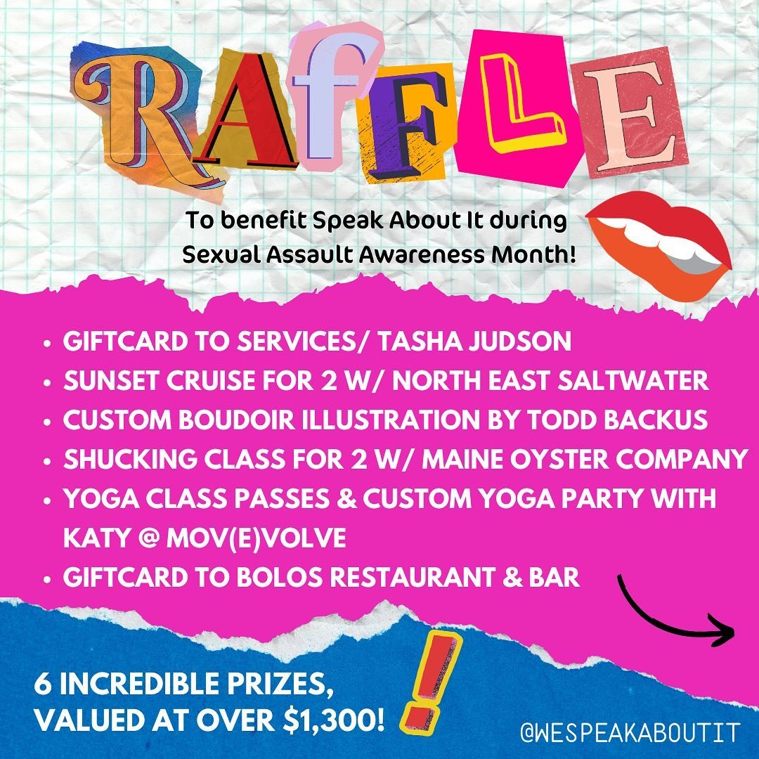 Y&rsquo;all, we asked our community to help us put together a raffle to raise funds during Sexual Assault Awareness Month, and our community SHOWED UP 👏💞🎉
Featuring 6 luxurious experiential prizes valued at over $1,300!
‼️HOW TO ENTER‼️
-buy a tic