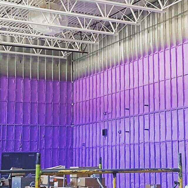 Walltite Eco to a new school #basf #purple #makeitright #walltite #sprayfoam #insulation #greeninsulation #vancouver #burnaby