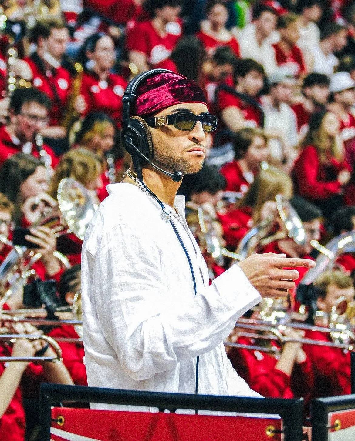 Iman Tucker DJs sold out basketball game at Indiana University Simon Skjodt Assembly Hall