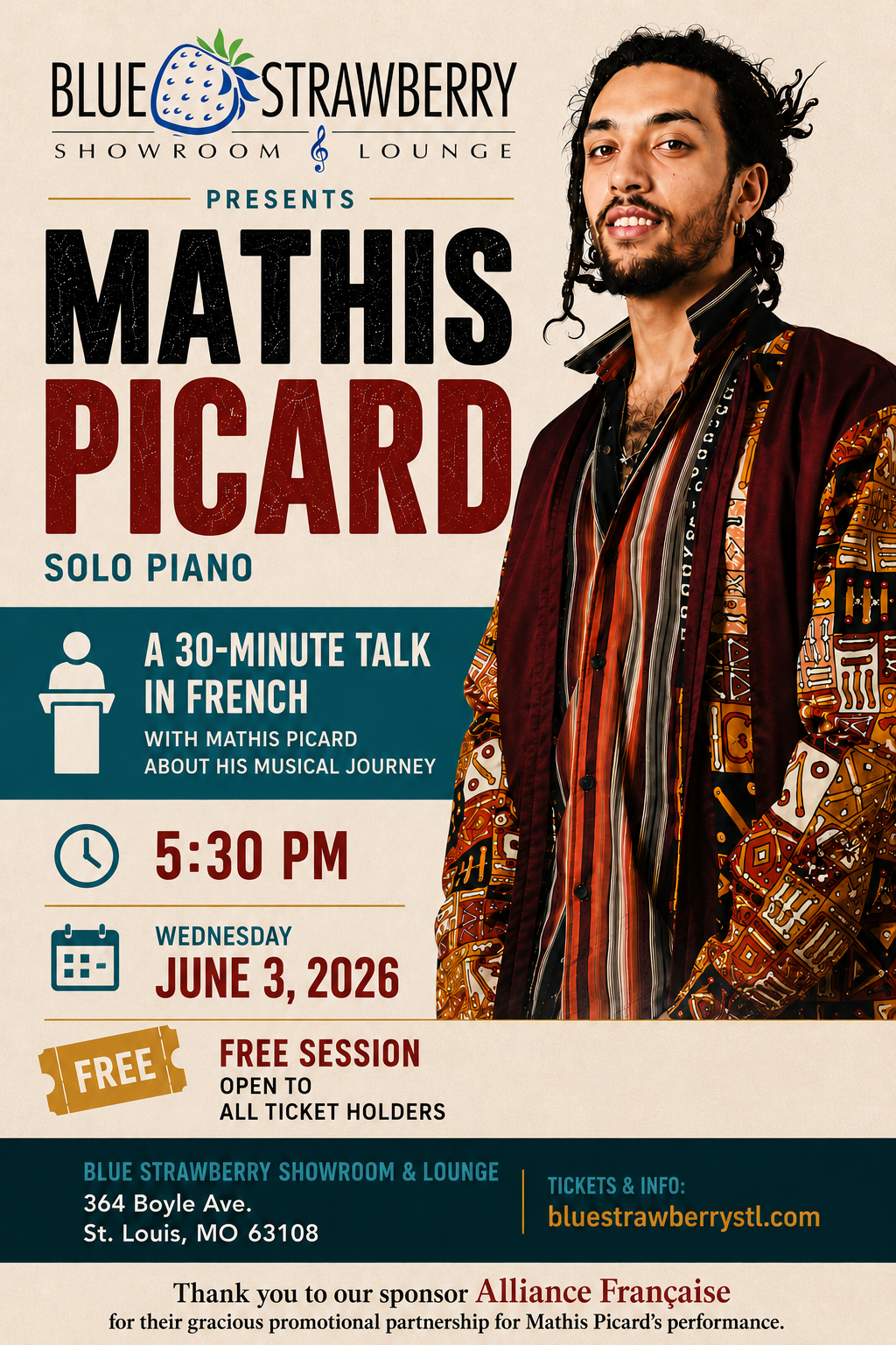 Performance by Mathis Picard at the Blue Strawberry