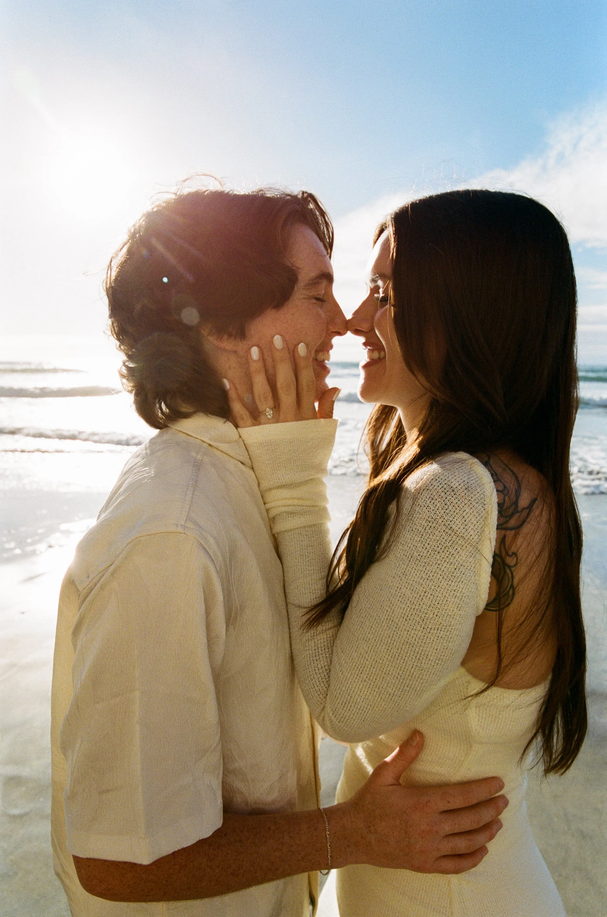a sparkly engagement session
