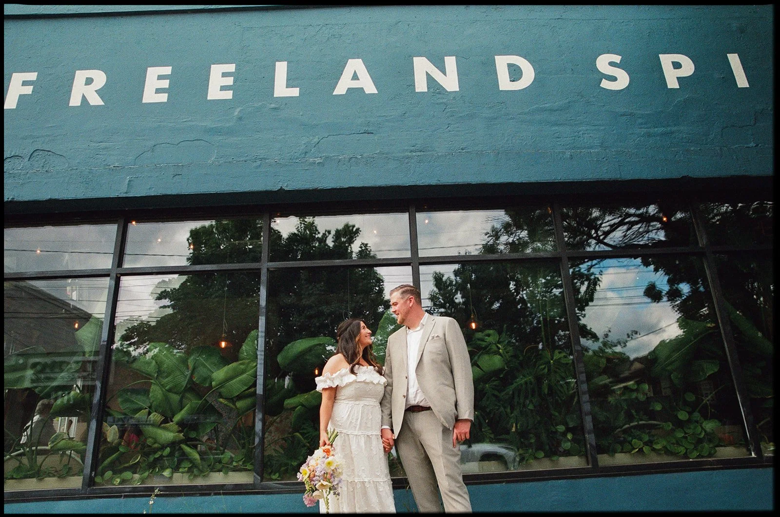 a vibrant portland wedding reception