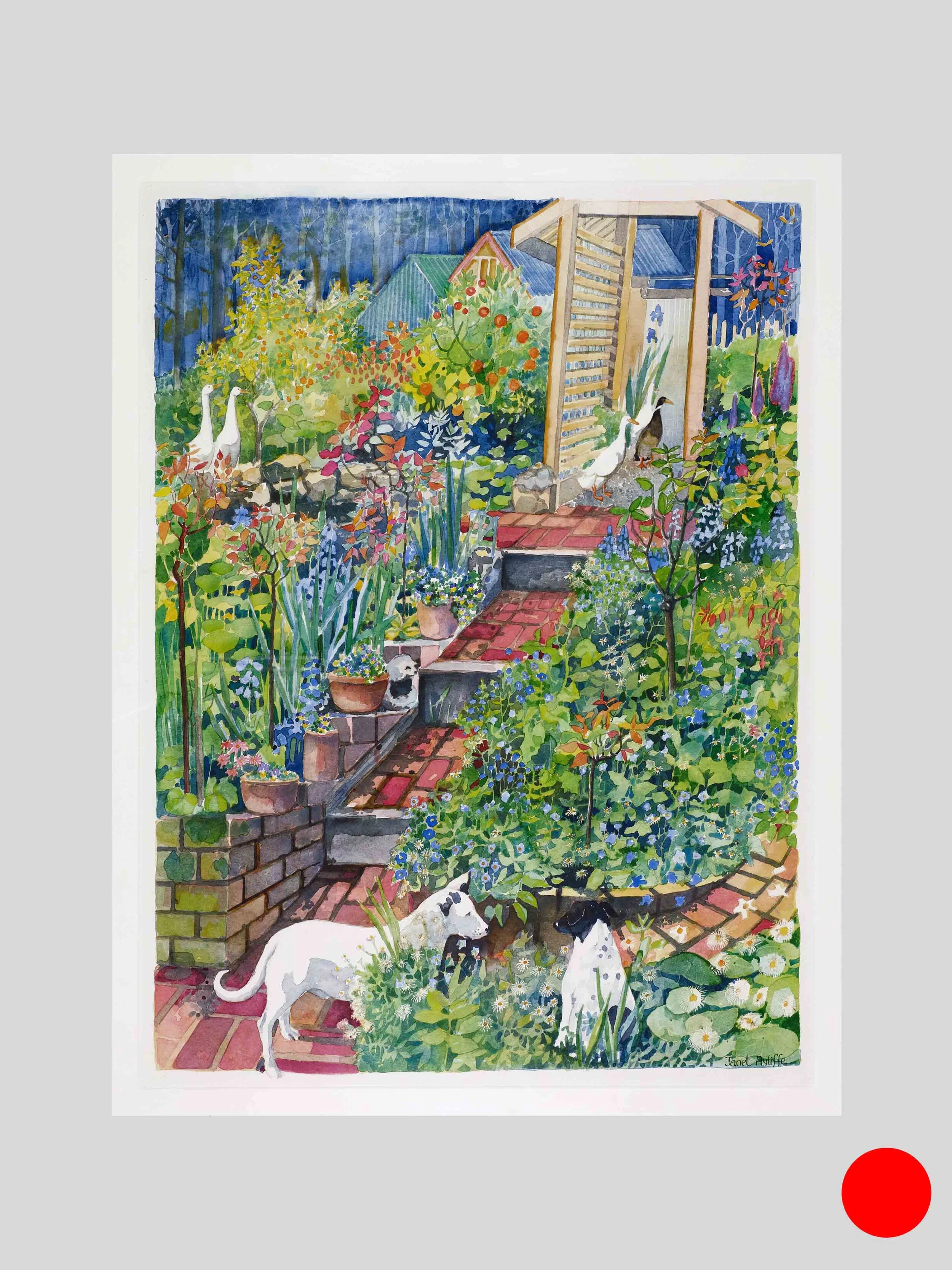 Albert and Milly consider the ducks - Landing sold.jpg