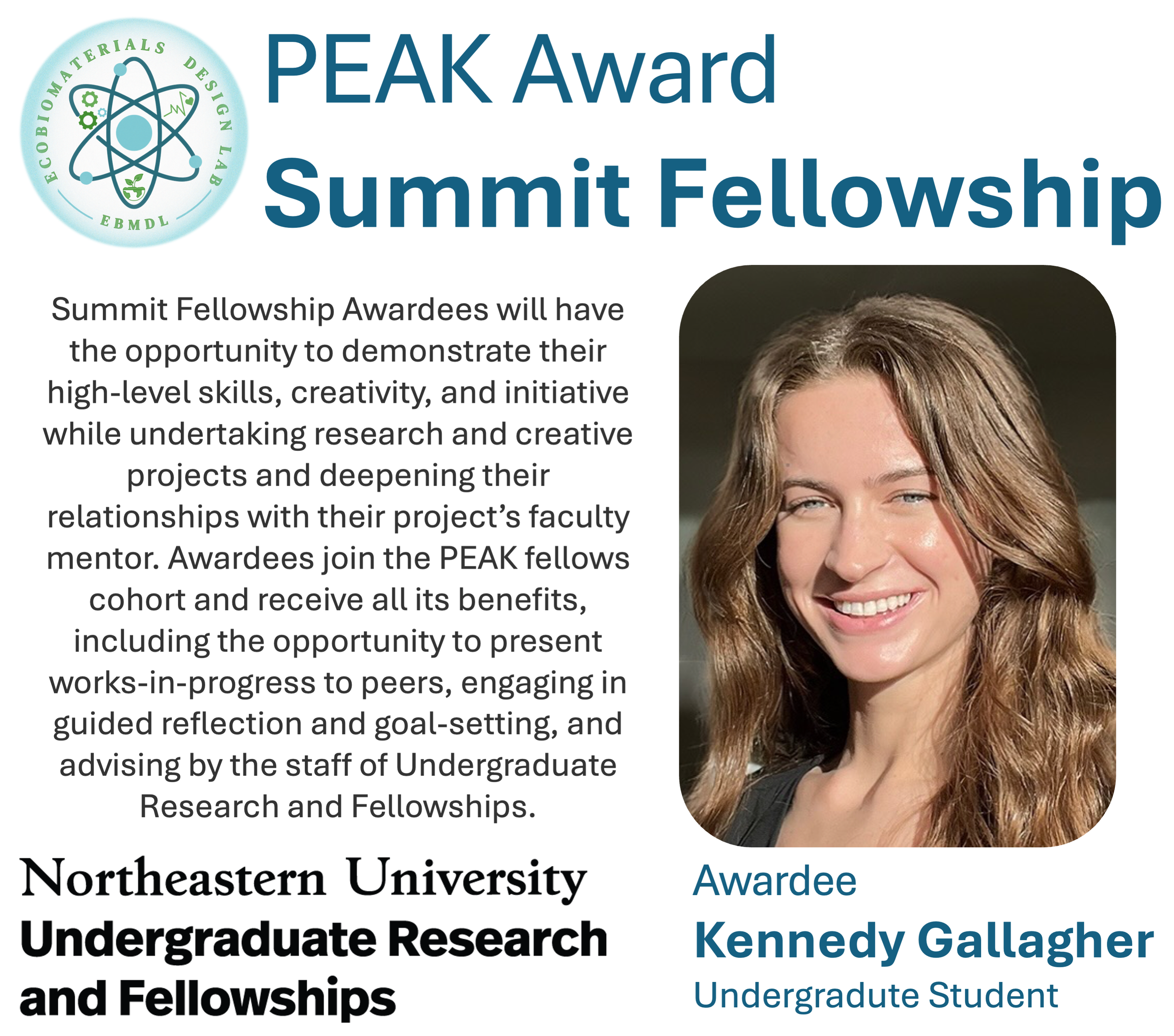 Kennedy awarded a PEAK Summit fellowship