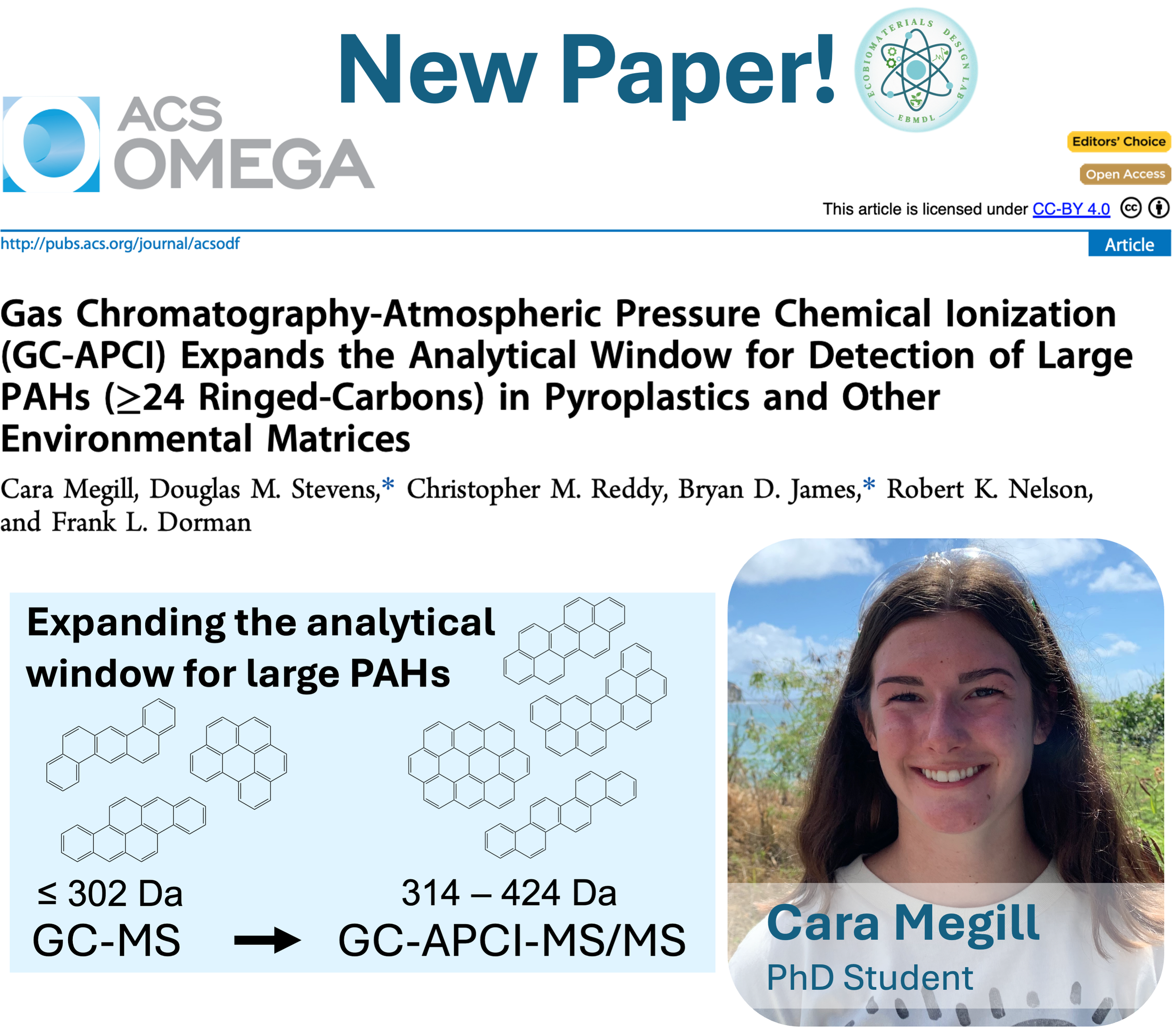 Cara has paper published in ACS Omega