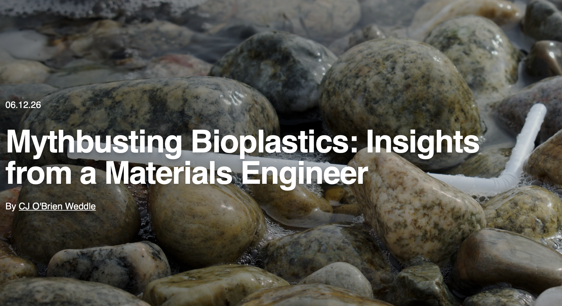 Bryan comments on foodware bioplastics