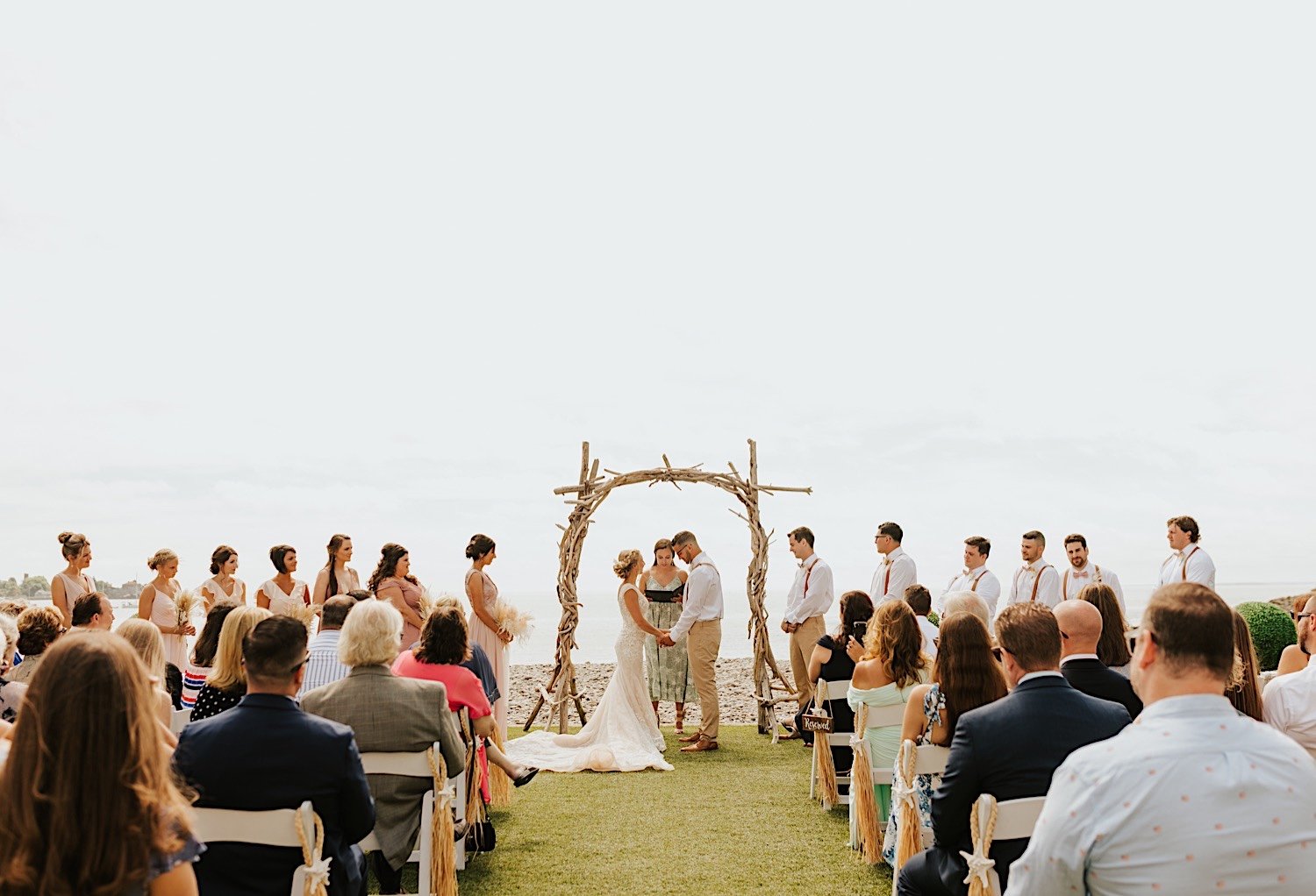 The oceanview of Nahant wedding