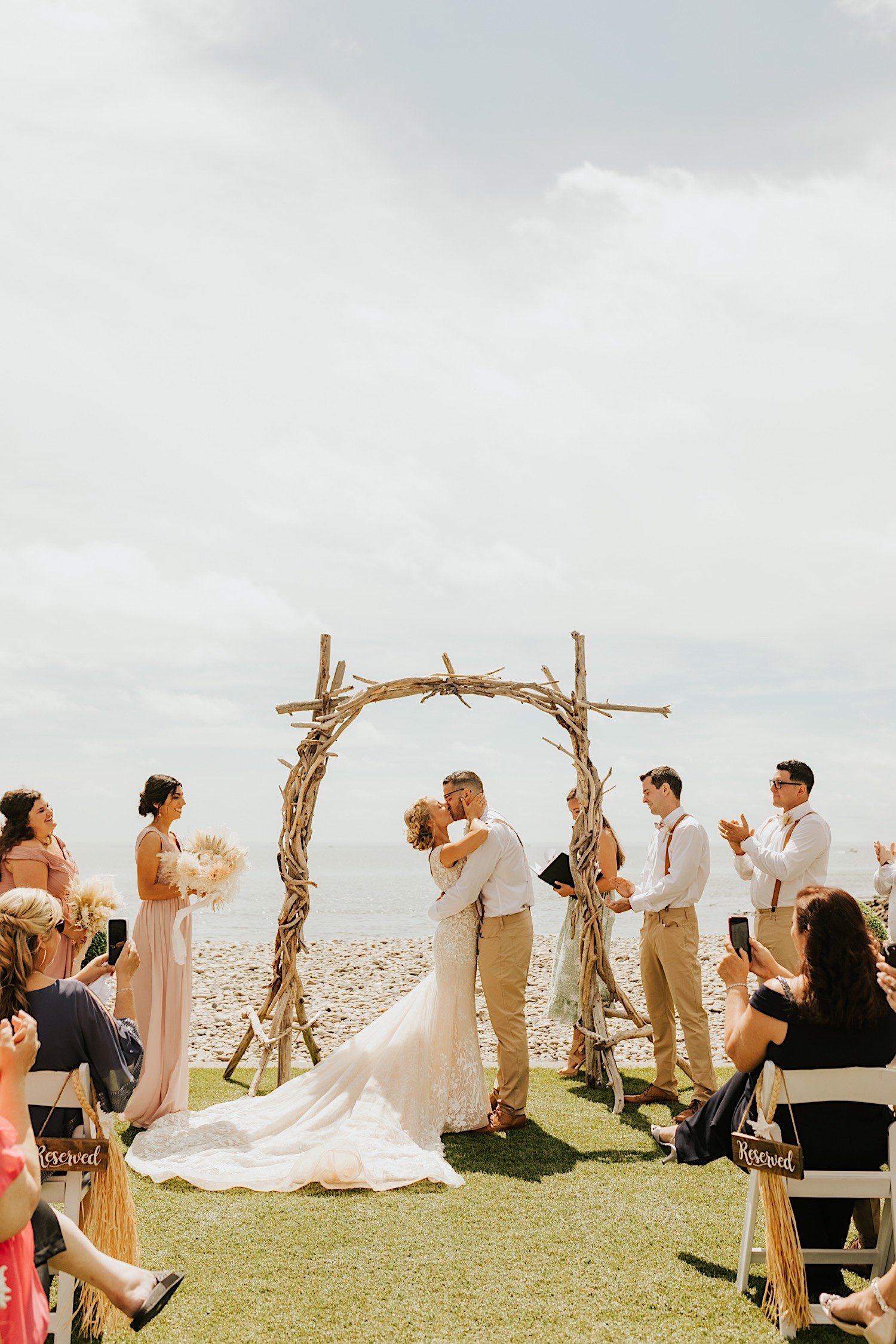 The oceanview of Nahant wedding