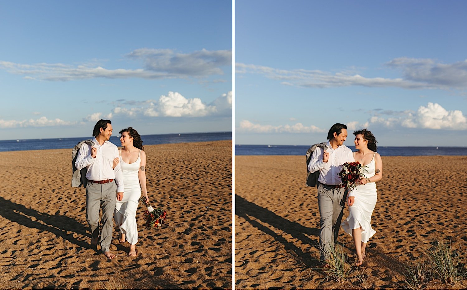 newburyport and plum island beach elopement photos