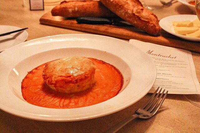 | FINALLY tried @montrachet_restaurant&rsquo;s famous double baked crab souffl&eacute;... and it certainly lived up to the hype! ✨ #onebiteatatime 
_____
🦀 DOUBLE BAKED SOUFFL&Eacute; w/ crab meat + gruyere cheese finished w/ a light cream bisque.