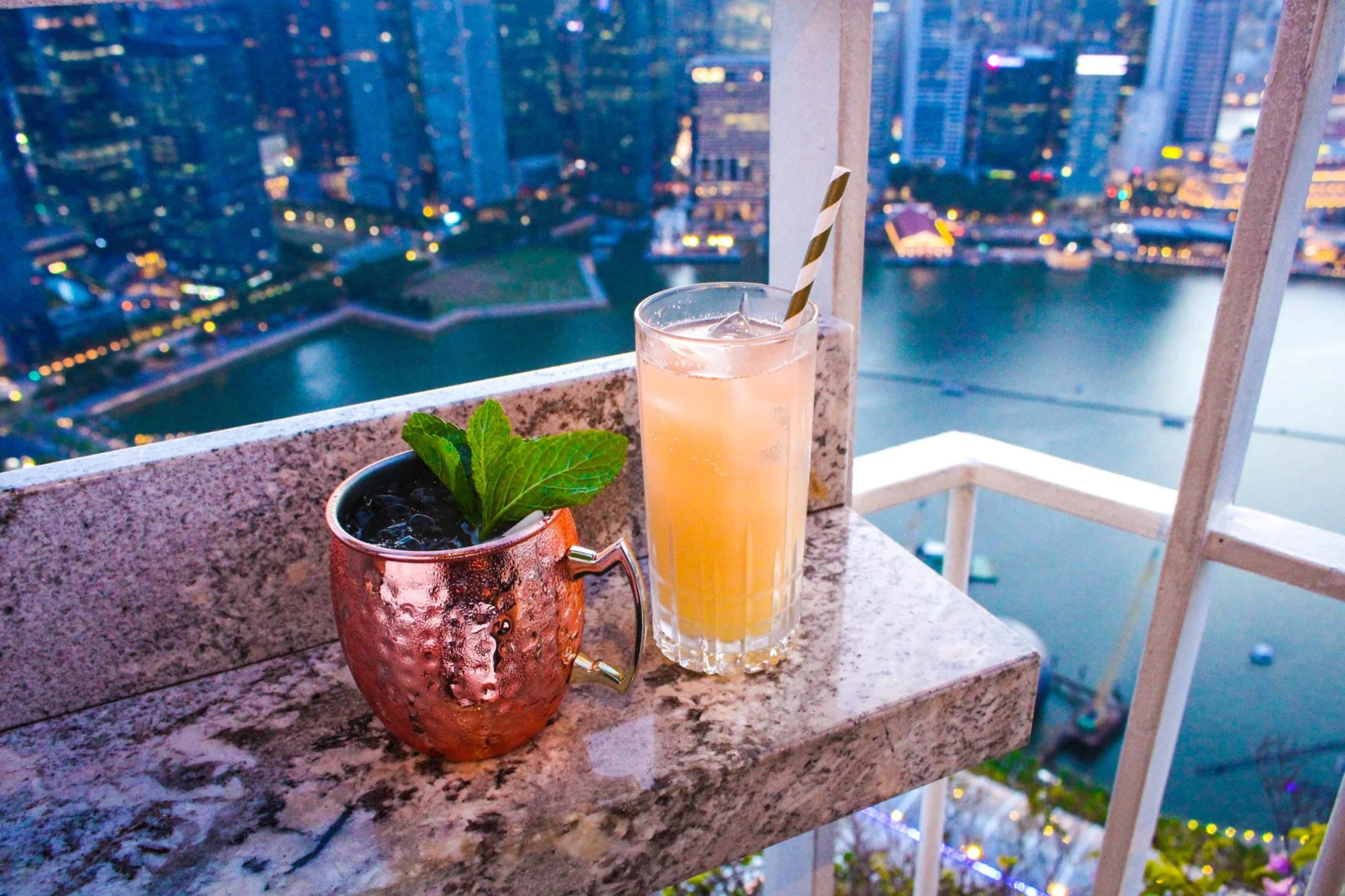 Drinking Sky High in Singapore