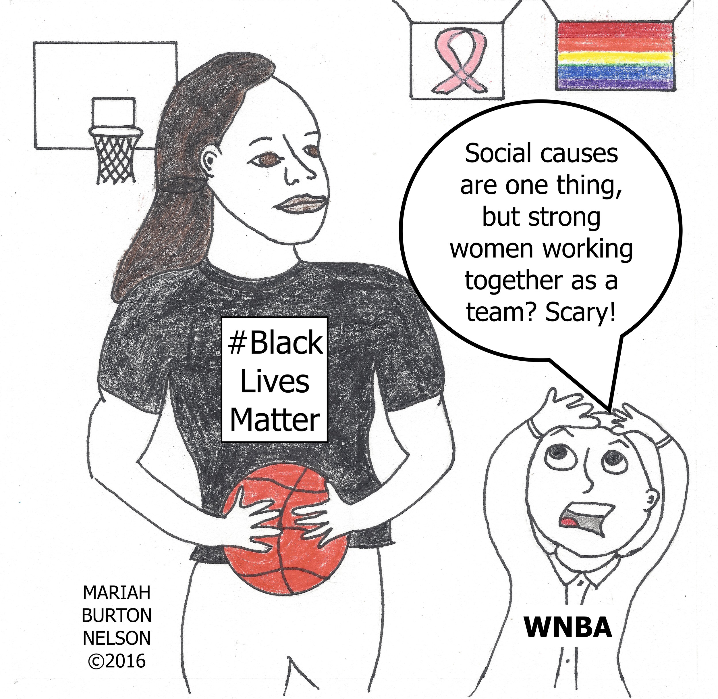 Though supportive of breast cancer awareness and LGBTQ rights, the WNBA initially punished players who promoted Black Lives Matter.