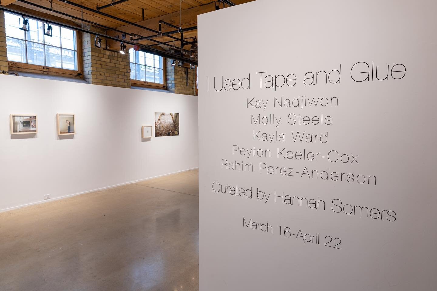 I Used Tape &amp; Glue is a group exhibition curated by Hannah Somers @hansom_ers featuring current students from TMU&rsquo;s School of Image Arts Photography Program: Kayla Ward @__kaylaward__, Kay Nadjiwon @aanikoobijigan, Molly Steels @molly_steel
