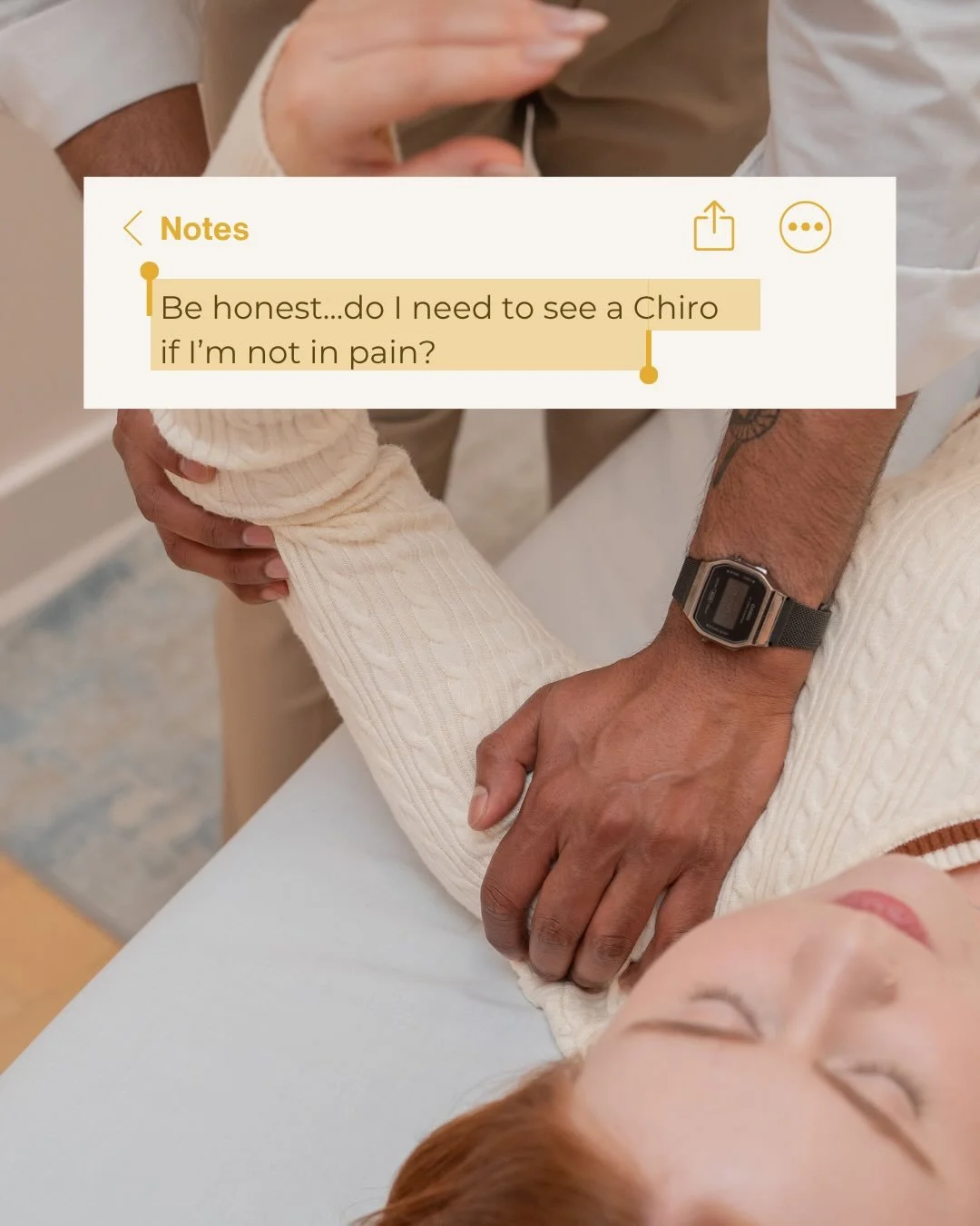 Chiro is about so much more than pain relief! 

It&rsquo;s about preventing injuries before they happen, supporting good musculoskeletal health, and ensuring you can feel and move your best EVERY day. 

Stop by the clinic Wednesdays for an adjustment