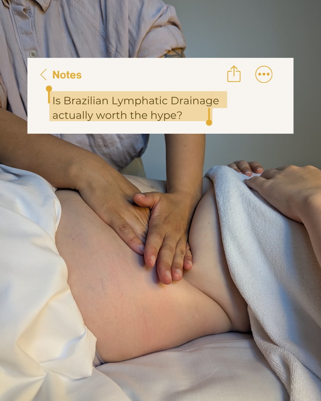 Massage with Gabrielle? 100% worth the hype. 

Gabi&rsquo;s warm energy, calming presence, and intuition makes her treatments unbeatable. Book a lymphatic drainage massage and feel the immediate difference with her expert care 💛