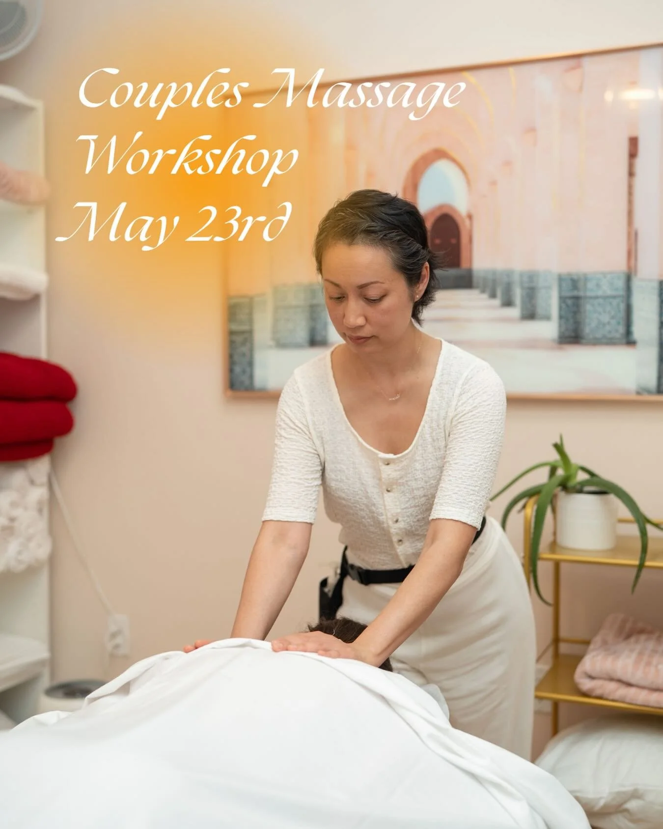 Join RMT Maly for a one of a kind workshop! 

Skip the usual date night plans this Saturday and try something you&rsquo;ll take home with you. 🌿

Our couples massage workshop is designed to help you and your partner relax, reconnect, and learn simpl