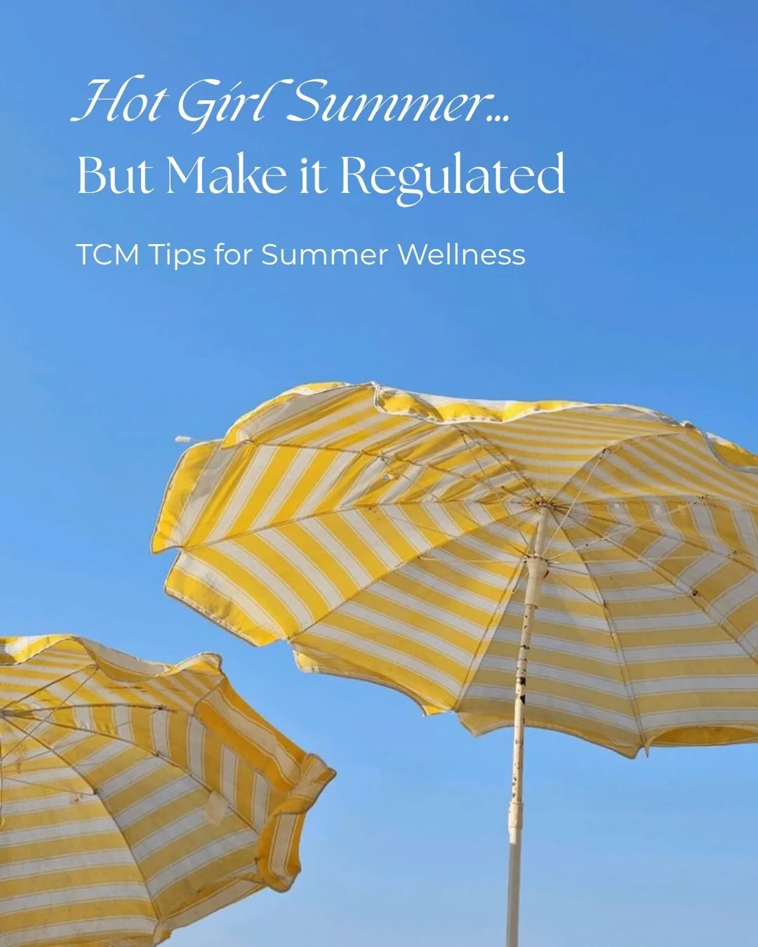 Enjoy the season without crashing by August ✨

Acupuncture + Traditional Chinese Medicine focus on bringing the body into balance, not just masking symptoms. 

Save this for your next heat wave 💟