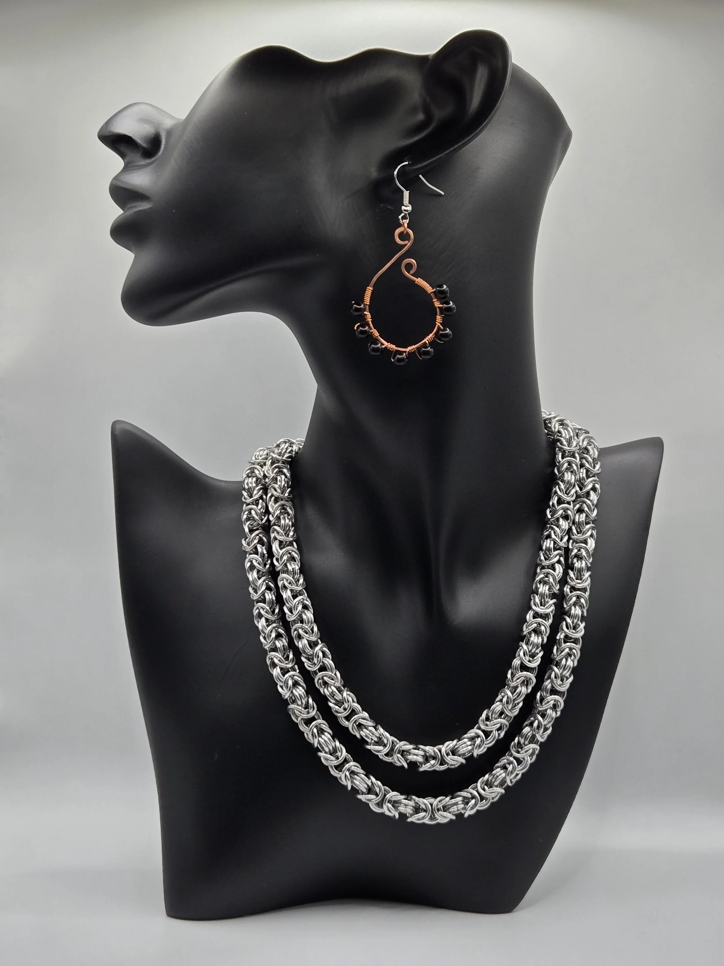 Copper & Onyx Earrings