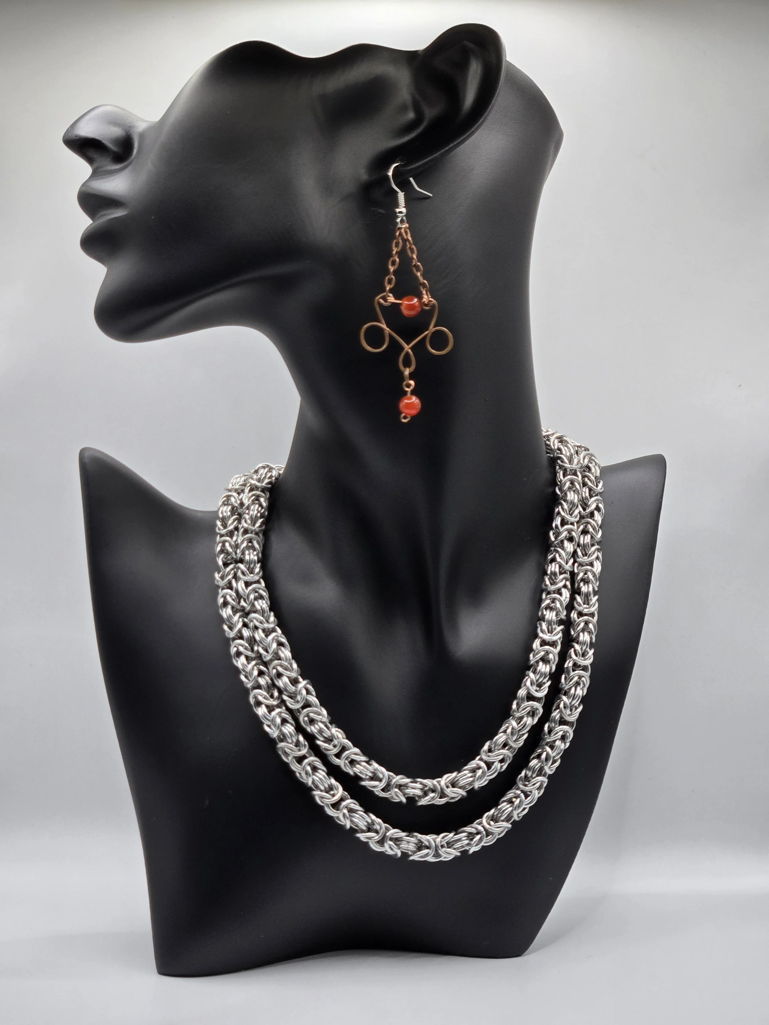 Copper & Carnelian Earrings