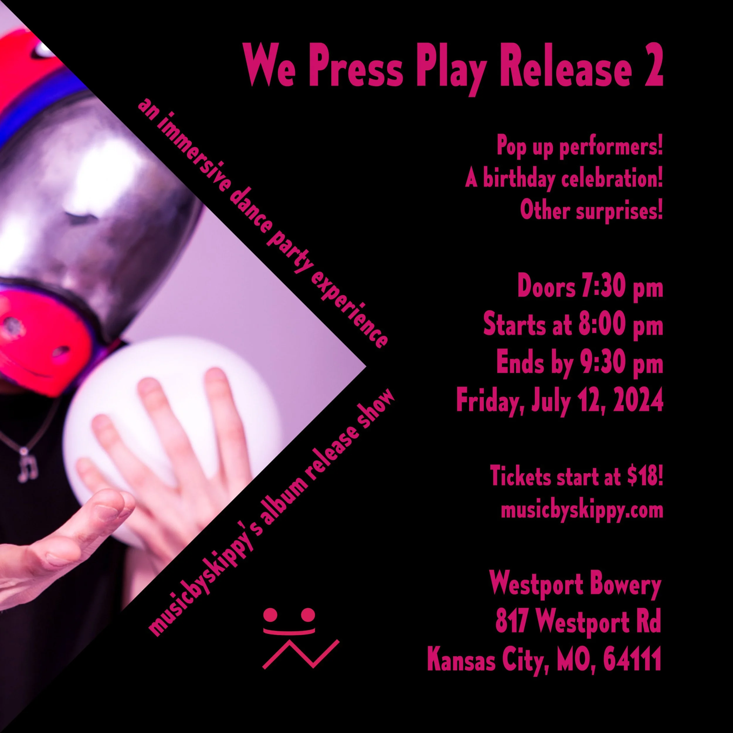 “We Press Play” | Album release & immersive dance party experience, July 2024