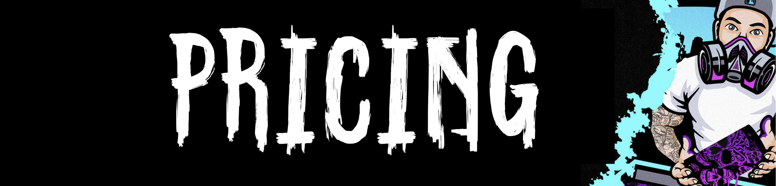 Artwork featuring a woman with tattoos wearing a white t-shirt, a respirator mask around her neck, holding a spray paint can, with graffiti-style blue paint splashes in the background.