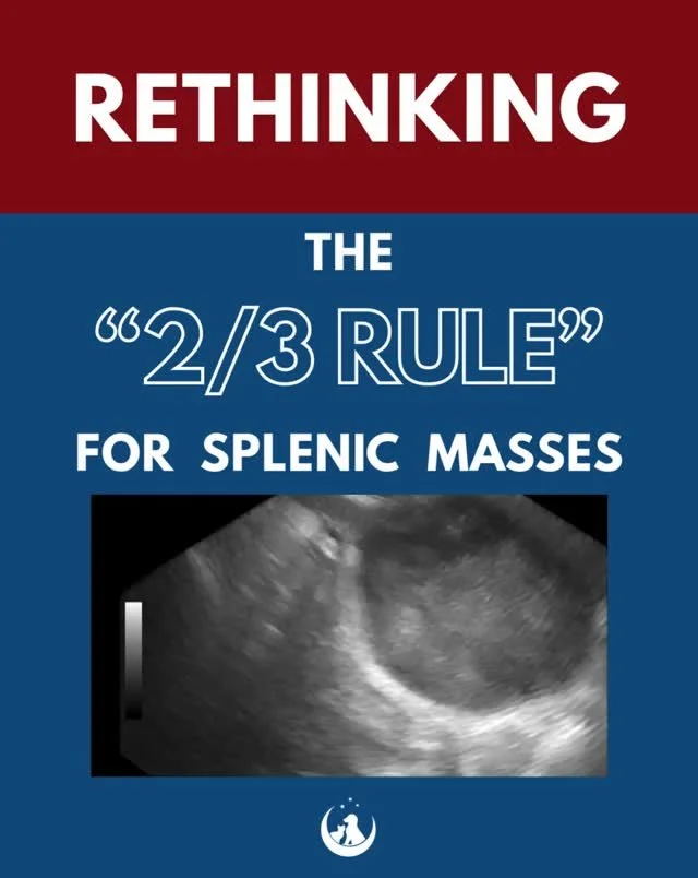 Has the recent literature changed your approach when a dog presents with a splenic mass? 
📖 Read the paper: 
https://avmajournals.avma.org/view/journals/javma/aop/javma.25.04.0263/javma.25.04.0263.xml
It is important to note that this paper did no