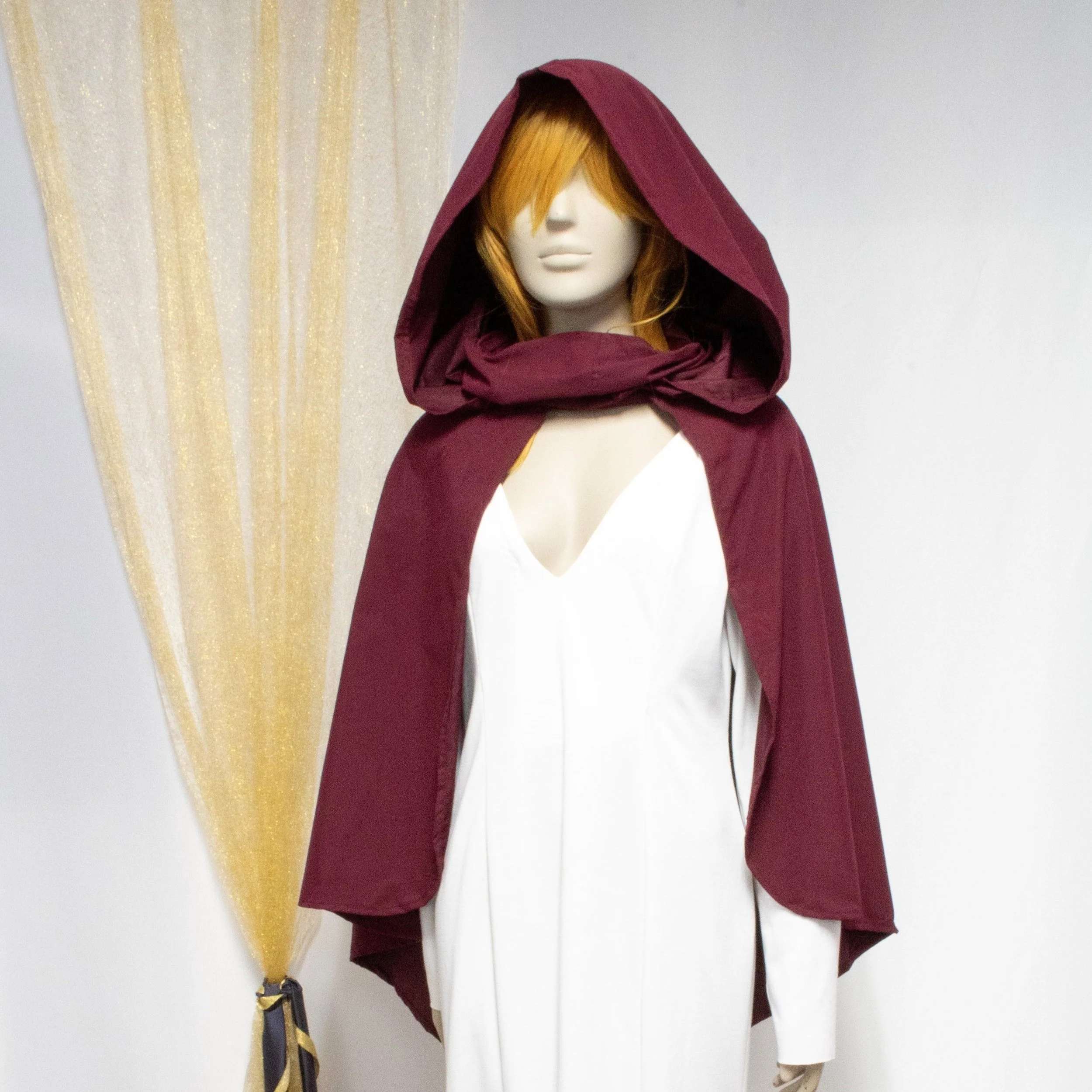 Red Wrap Hood Summer Traveling Cloak