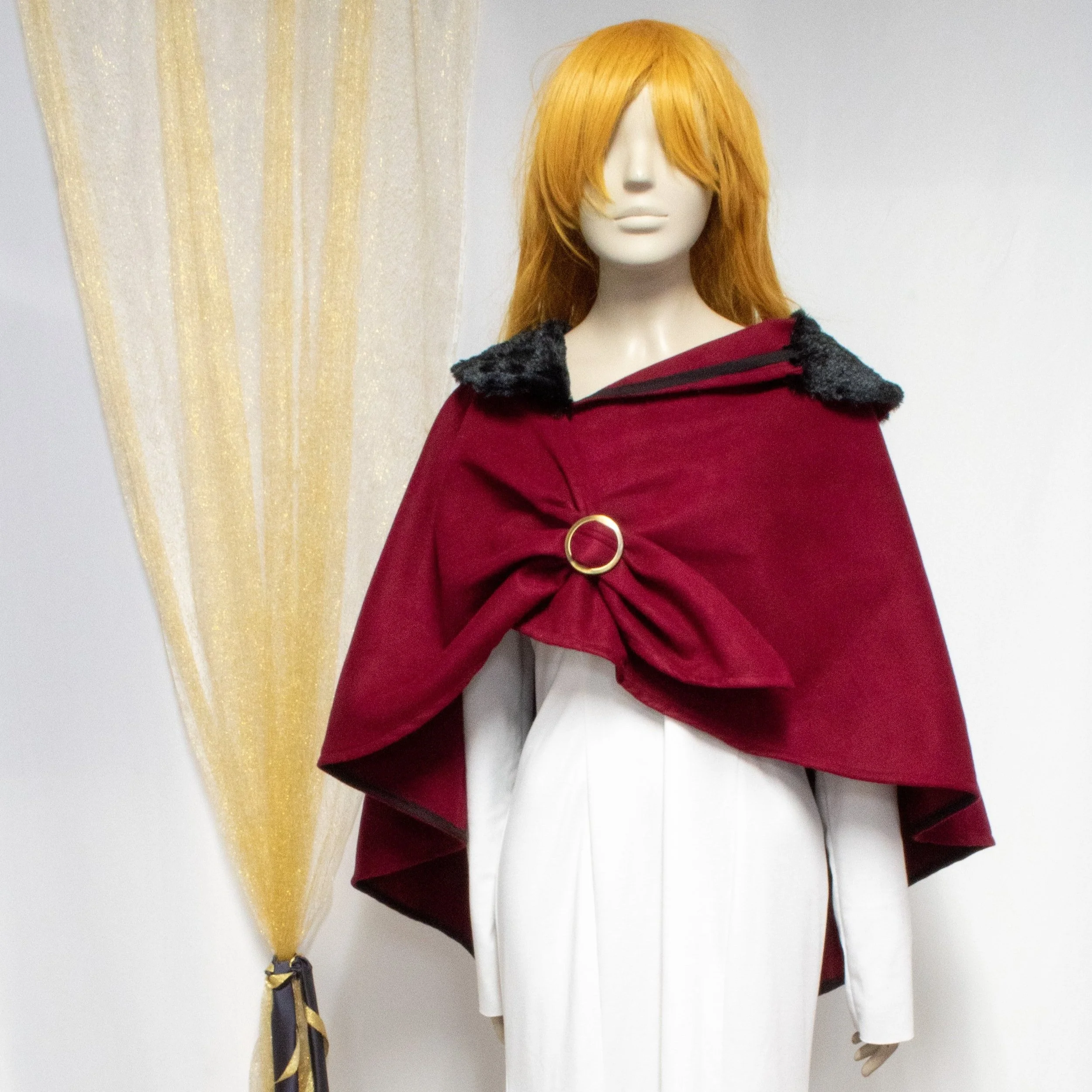 Red Swirl Winter Traveling Cloak