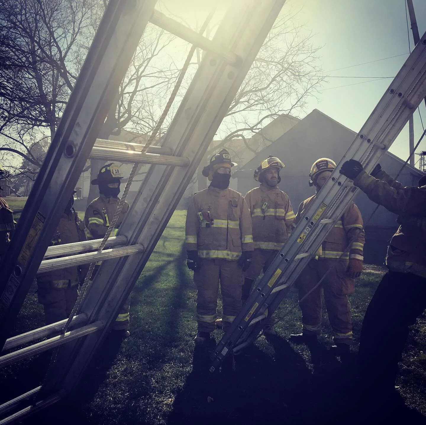 We show this picture as what not to do. We encourage all firefighters in n the fire ground to be an asset not an anchor. Here, the instructor is an anchor not an asset by being at the foot of the ladder ready to intervene if needed. #beanasset #firef