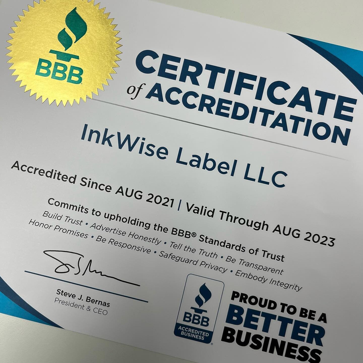 We believe Better Business isn&rsquo;t just a certification, but a daily practice. That&rsquo;s how we&rsquo;ve maintain an A+ rating from the start.
.
.
#tryingharder #doingwhatsright #helpingbusinessesgrow #entrepreneur #smallbusiness #greatlabels 