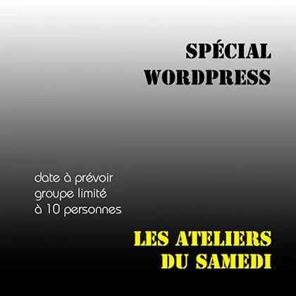 les ateliers du samedi | régler, améliorer votre site WordPress
