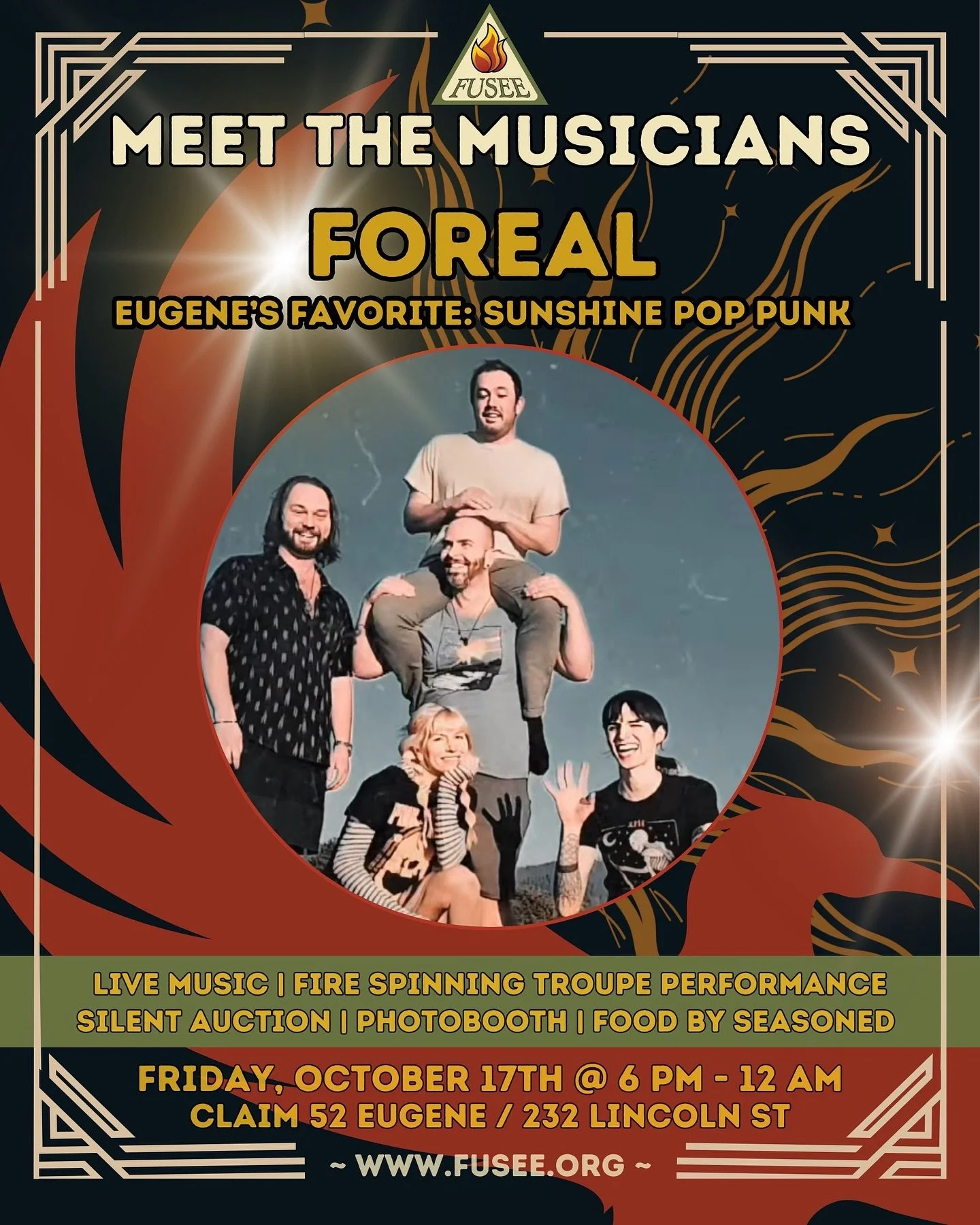 Get ready for the cosmic dance rock vibes of @Foreal.band on October 17th at @claim52brew for this year&rsquo;s FUSEE Fall Fire Fest. 💫

We are getting excited- and you should too! Buy your tickets now- Link in bio. ✴️

Foreal captures the audience 