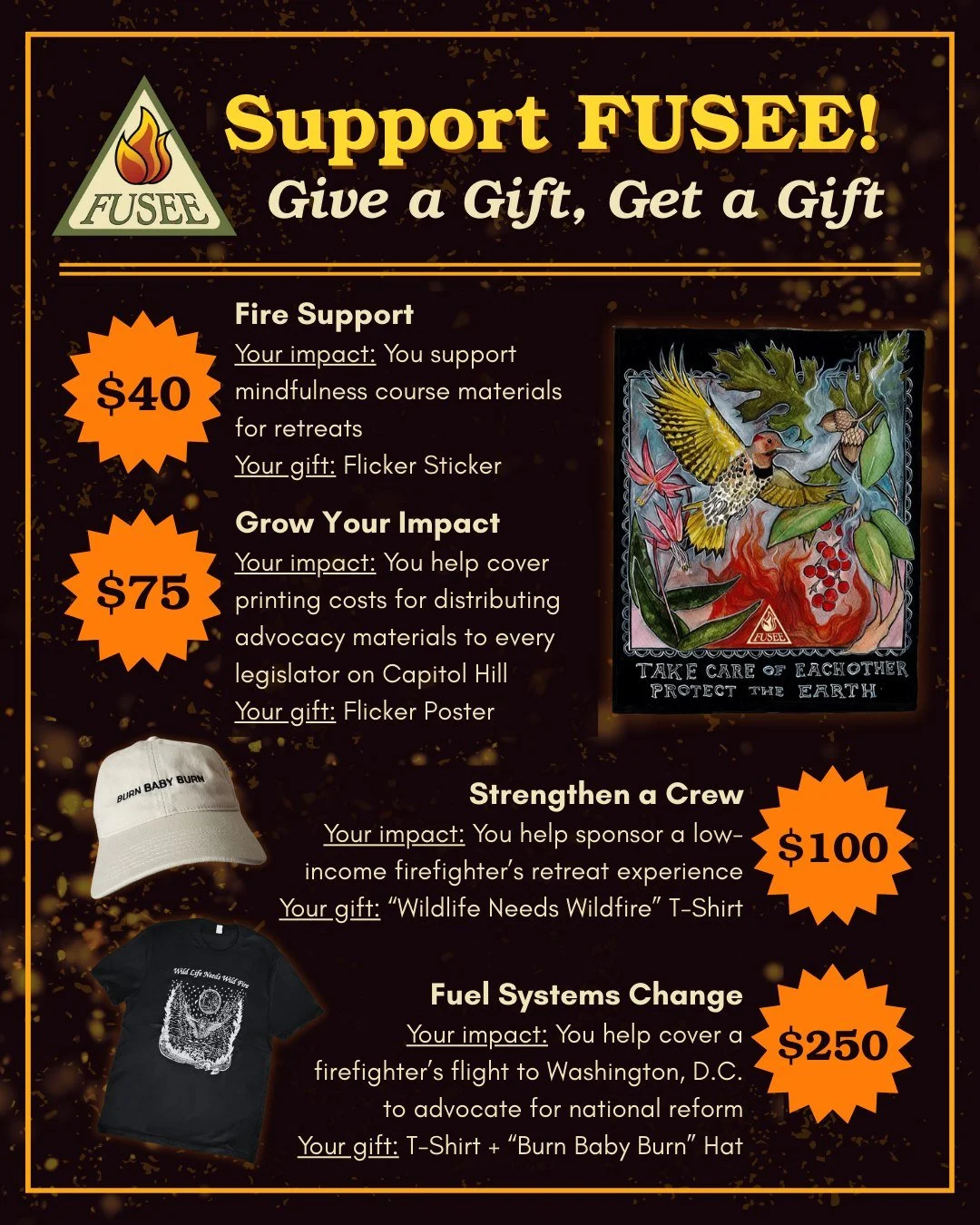 This #GivingTuesday you can support FUSEE while getting your fire-loving loved one a gift they won't forget! 🔥🎁

Become a member of FUSEE and receive an exclusive gift for your generosity. Donate before December 12th to receive your gift in time fo