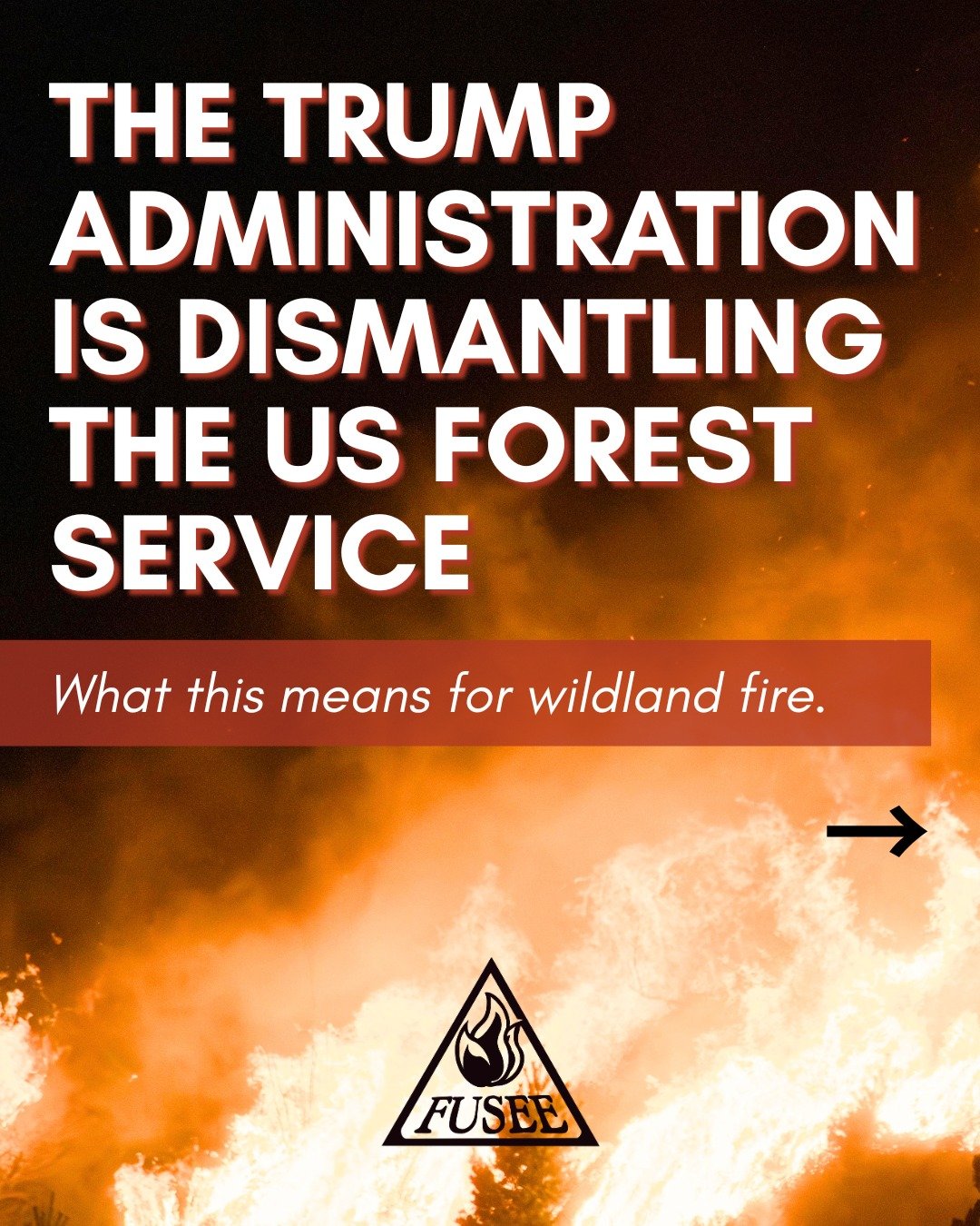 The Trump Administration is dismantling the USFS, and it could be detrimental for wildfire readiness and response. 💔

This "restructuring" of the USFS will:
❌ Eliminate over 50 research stations; nearly all of them.
❌ Shut down every singl