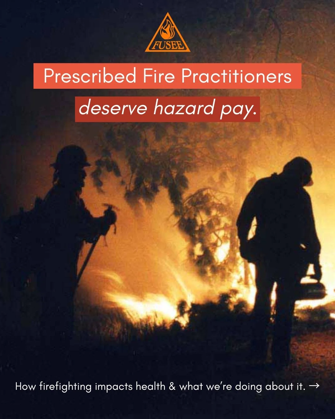 We're teaming up with @nffe_local1650  to advocate for fair hazard pay for prescribed fire practitioners. ❤️&zwj;🔥

Prescribed fire assignments share the same hazards as suppression assignments, but firefighters are not compensated equally for the d