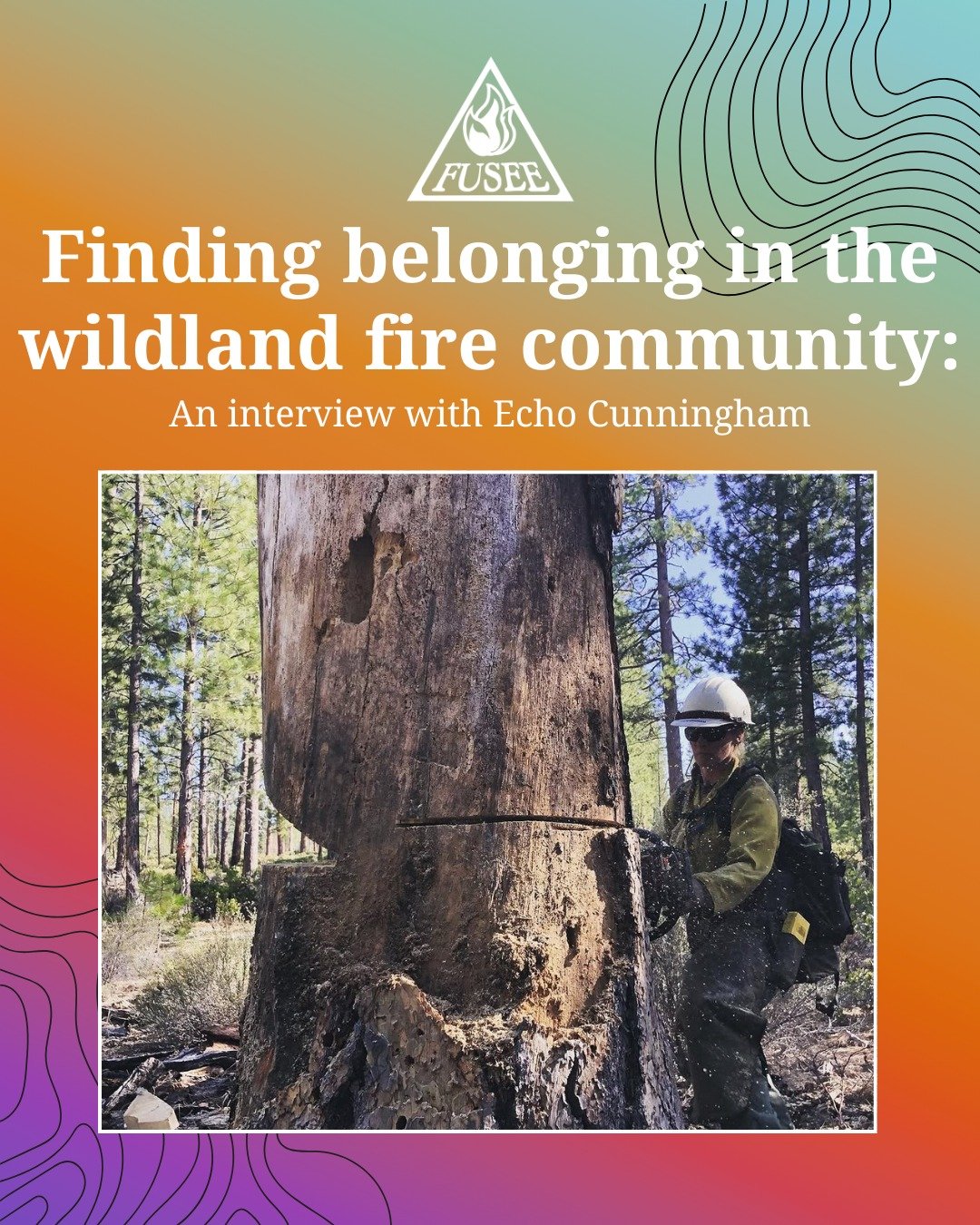 We had the wonderful opportunity of talking to Echo Cunningham, a Fire Specialist, about their experience as a nonbinary person in wildland fire.

They shared their challenges, their hopes, and their advice as a queer wildland firefighter. 🌈

"