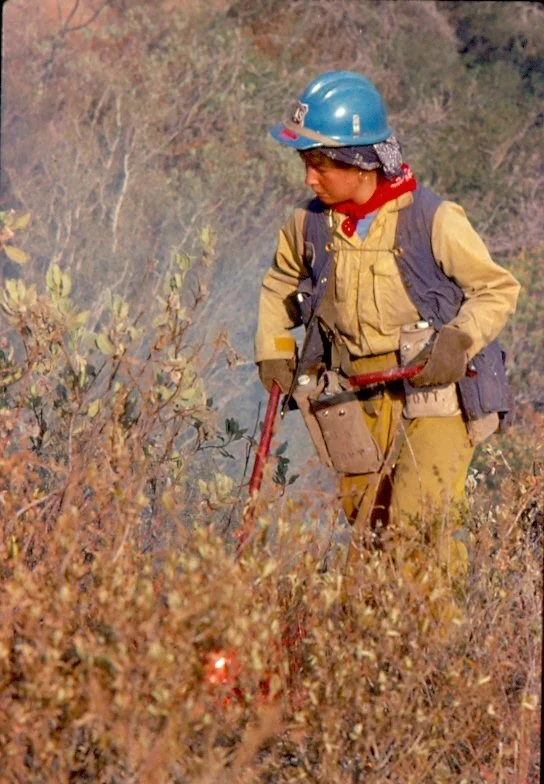 Sue Husari with a fusee