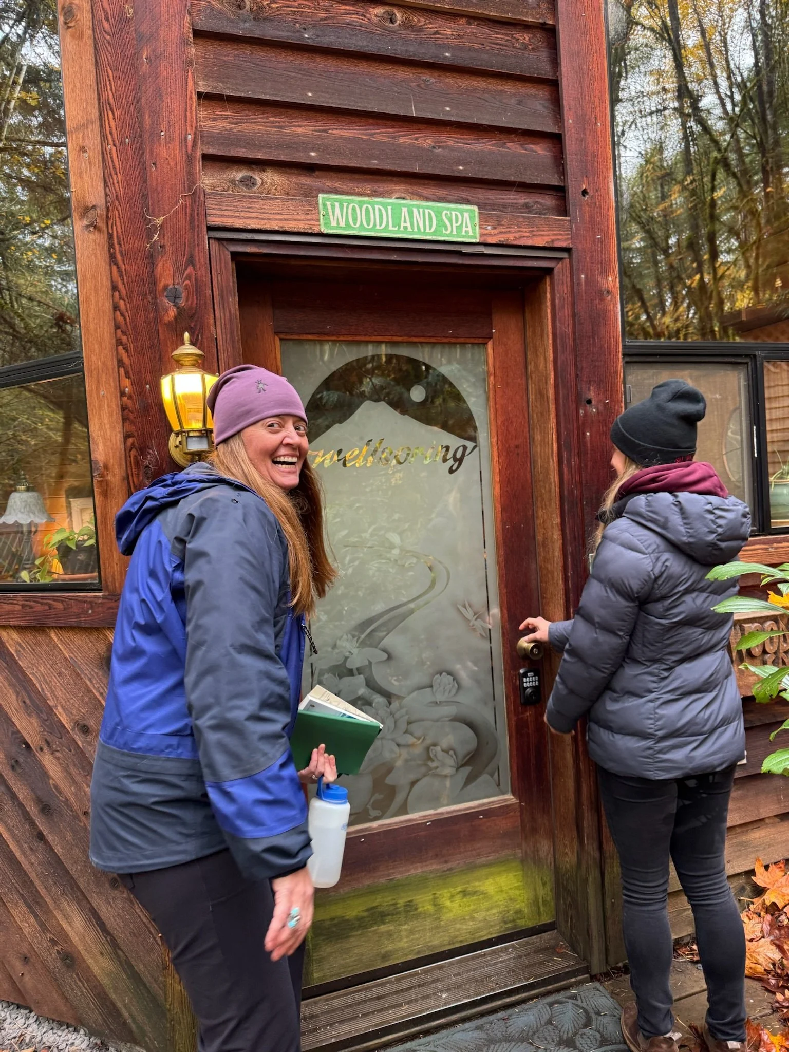 Participants seek out the hot tub