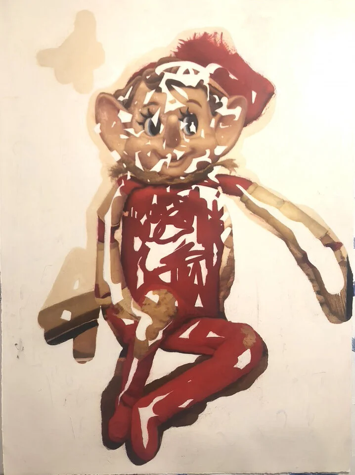 Nathan Ritterpusch Most of Me is All I Have To Give, 2020 oil on paper 22"x 30"
