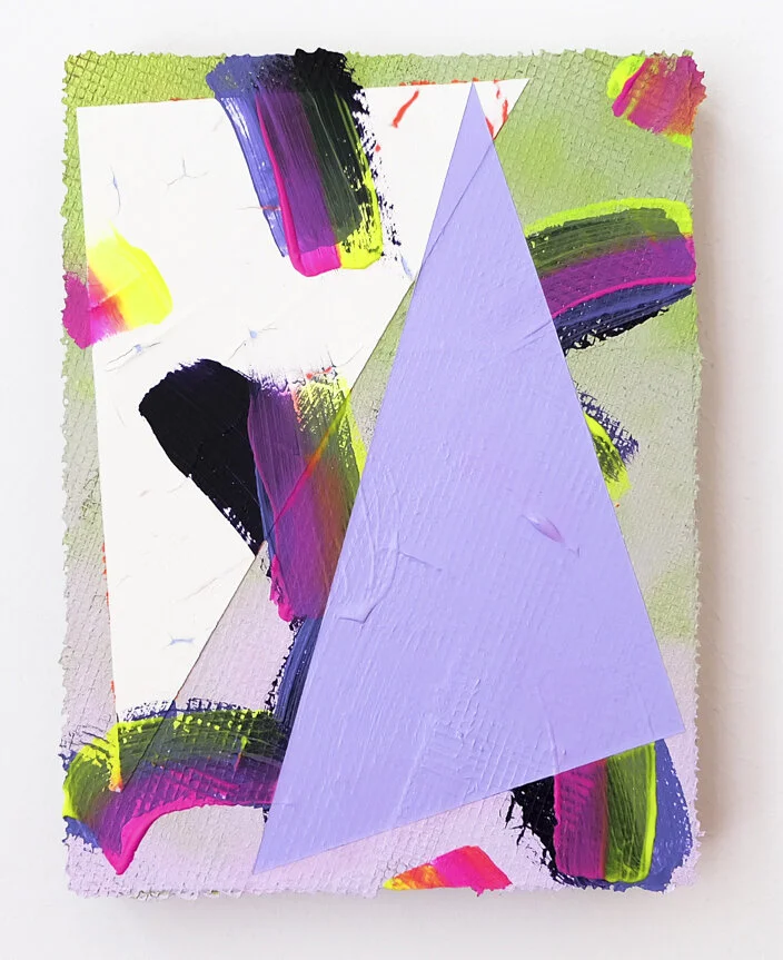 Lisa Denyer Snap 2017 acrylic, collage and filler on panel 24x18cm